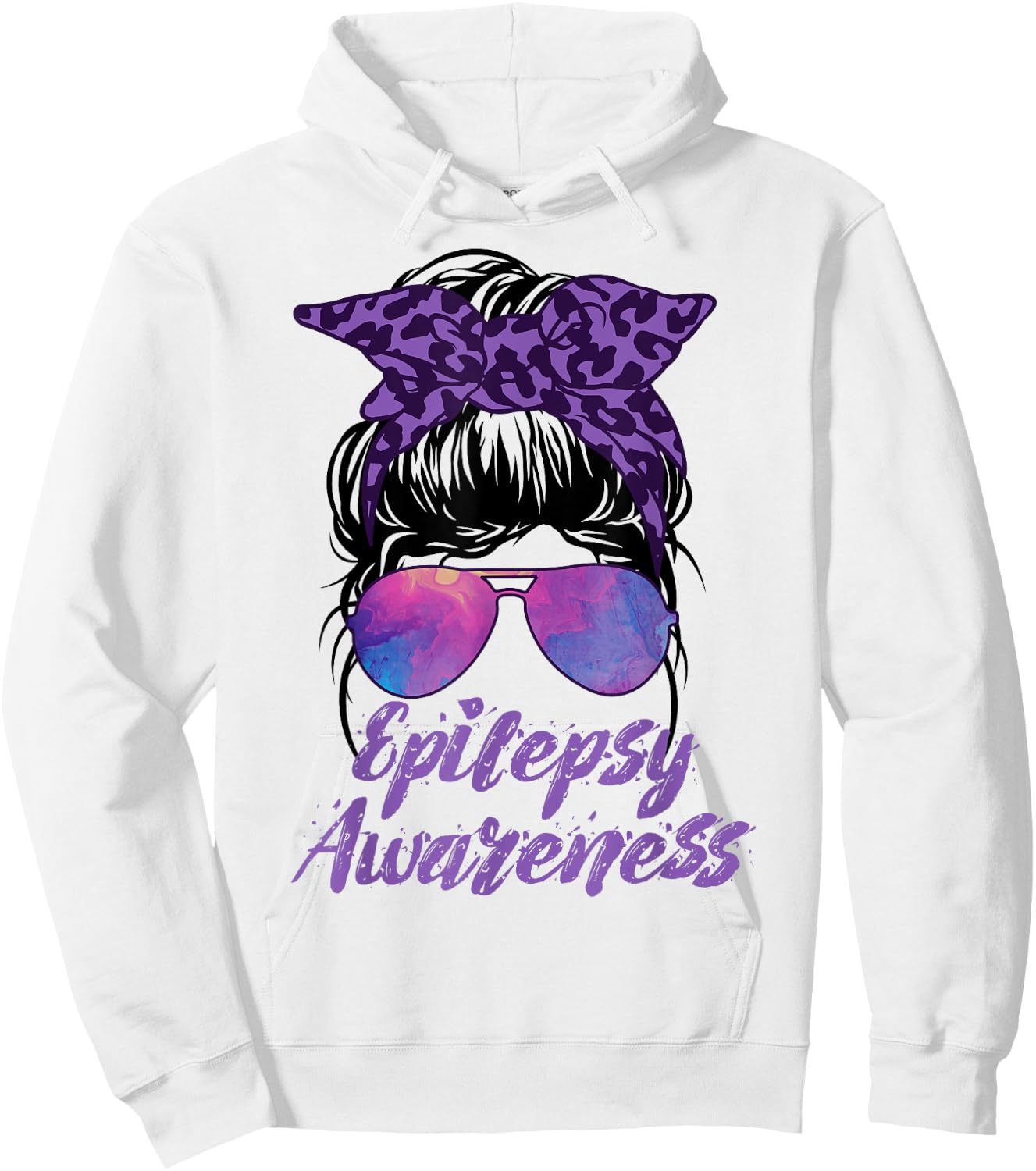 I Wear Purple For Epilepsy Awareness Hoodie - Hoodie | White