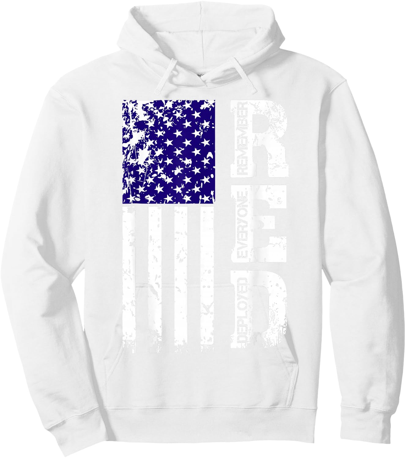 R.E.D. Remember Everyone Deployed Red Friday Hoodie - Hoodie | White