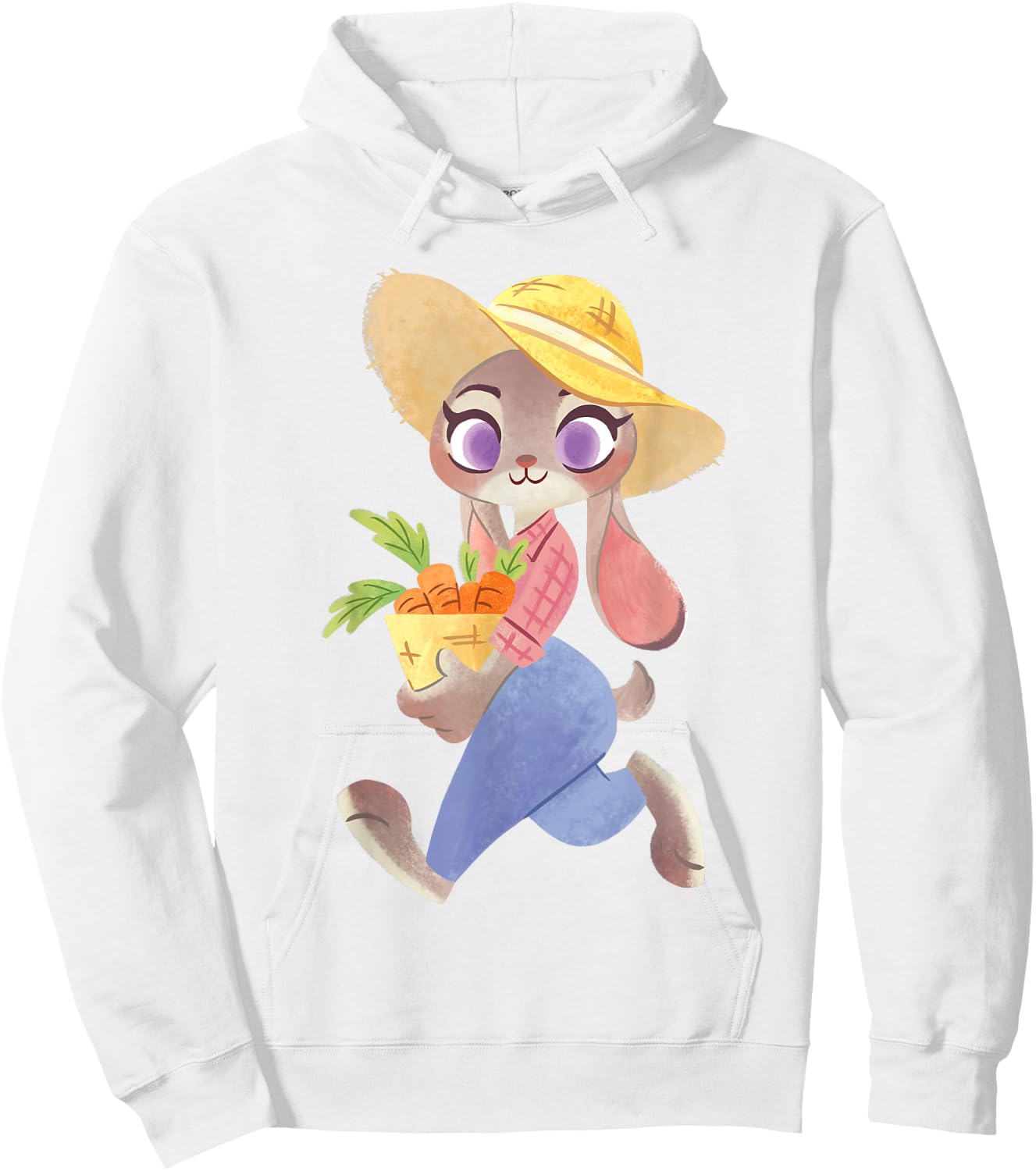 Disney Zootopia Judy Hopps Farm Outfit Picking Up Carrots Hoodie - Hoodie | White