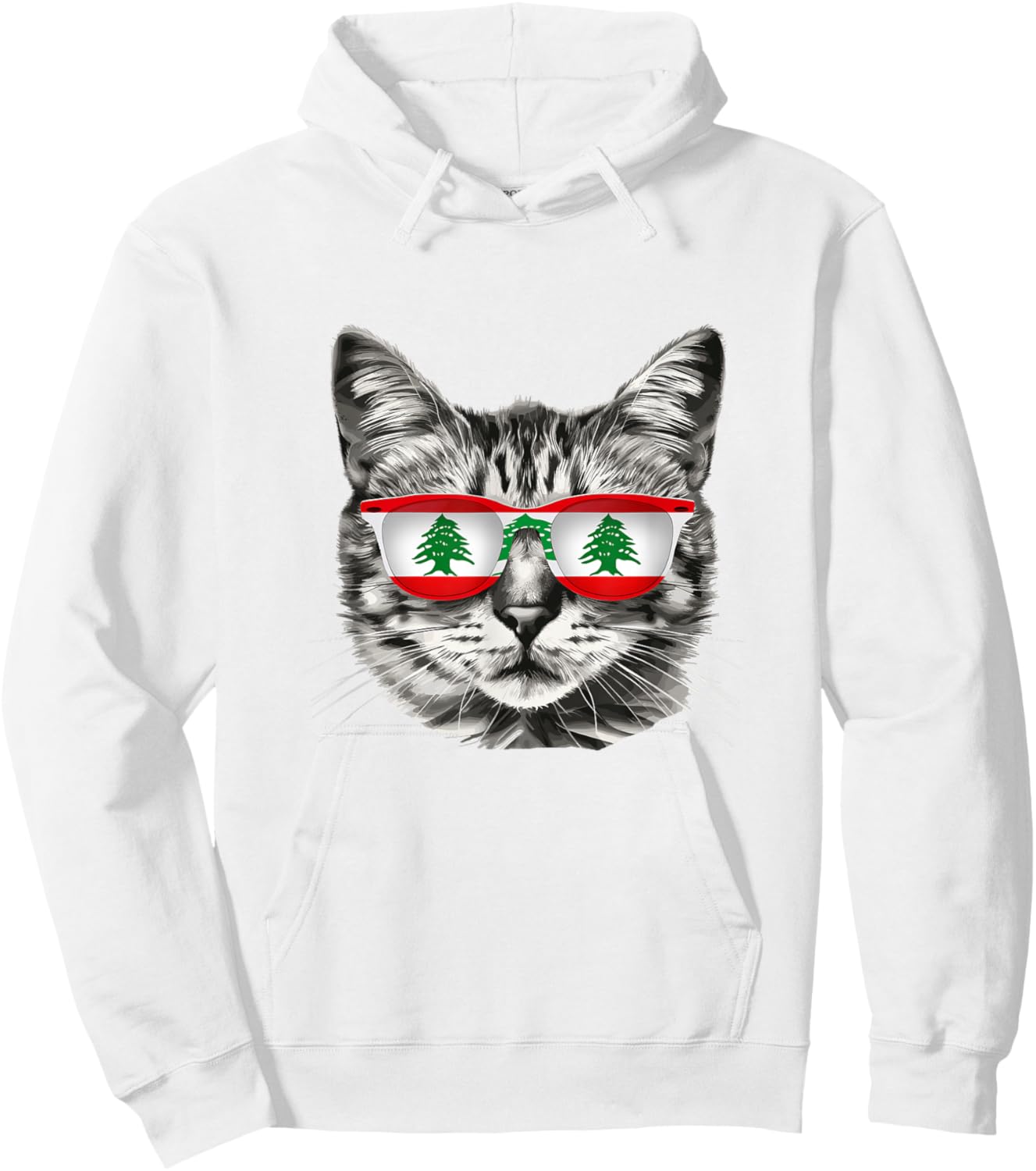 Lebanese Flag Cat Owner Souvenirs Products Kitten Lebanon Hoodie - Hoodie | White