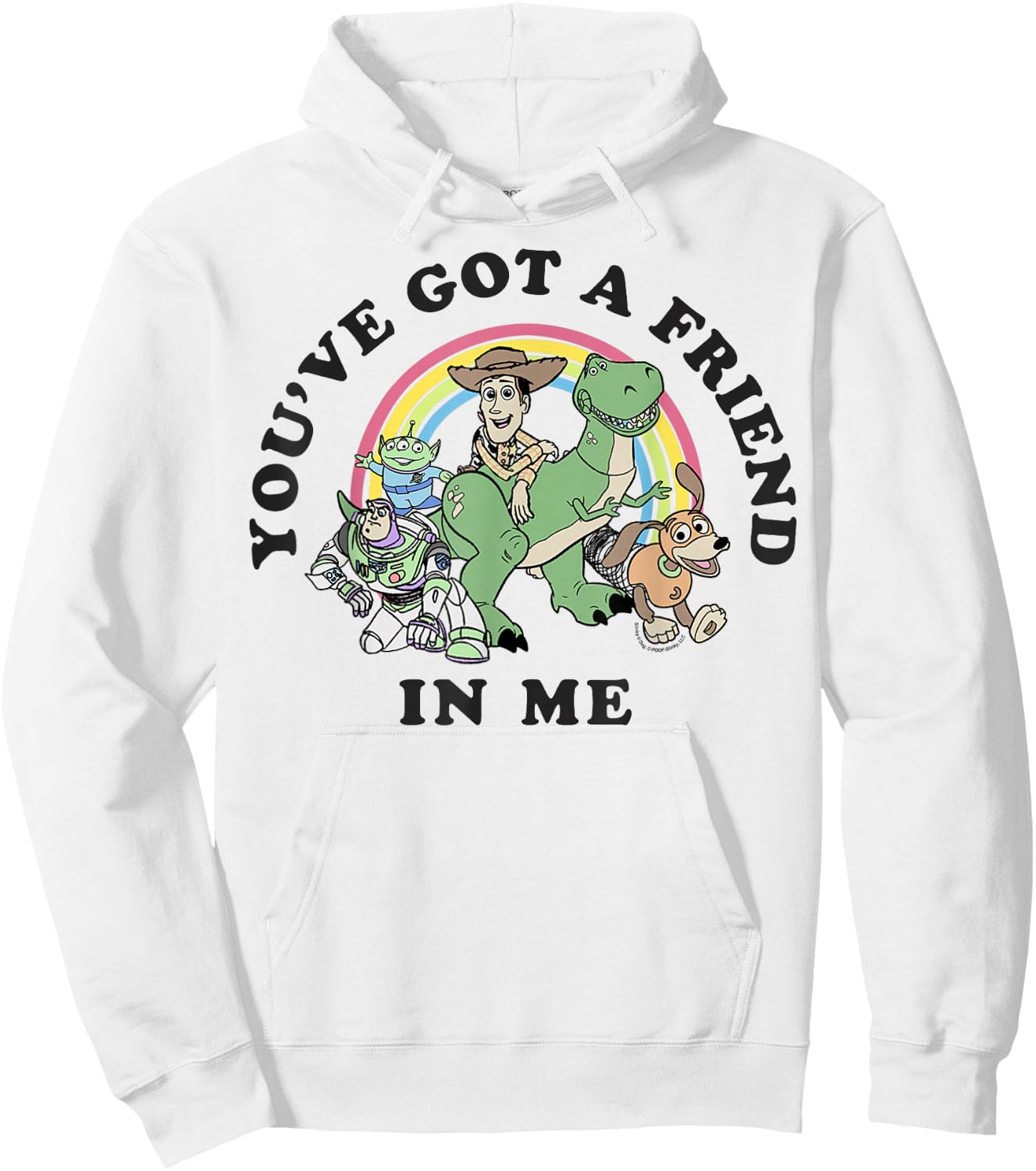 Disney Pixar Rainbow Toy Story You've Got A Friend in Me Hoodie - Hoodie | White