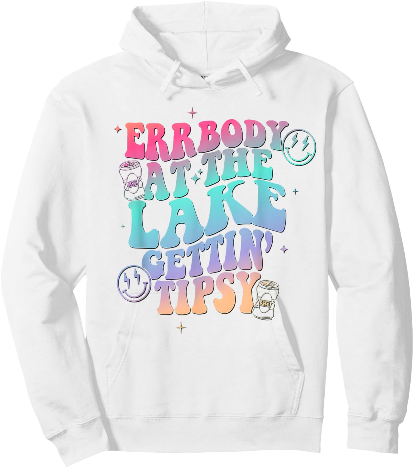Errbody at the Lake Gettin Tipsy Hoodie - Hoodie | White