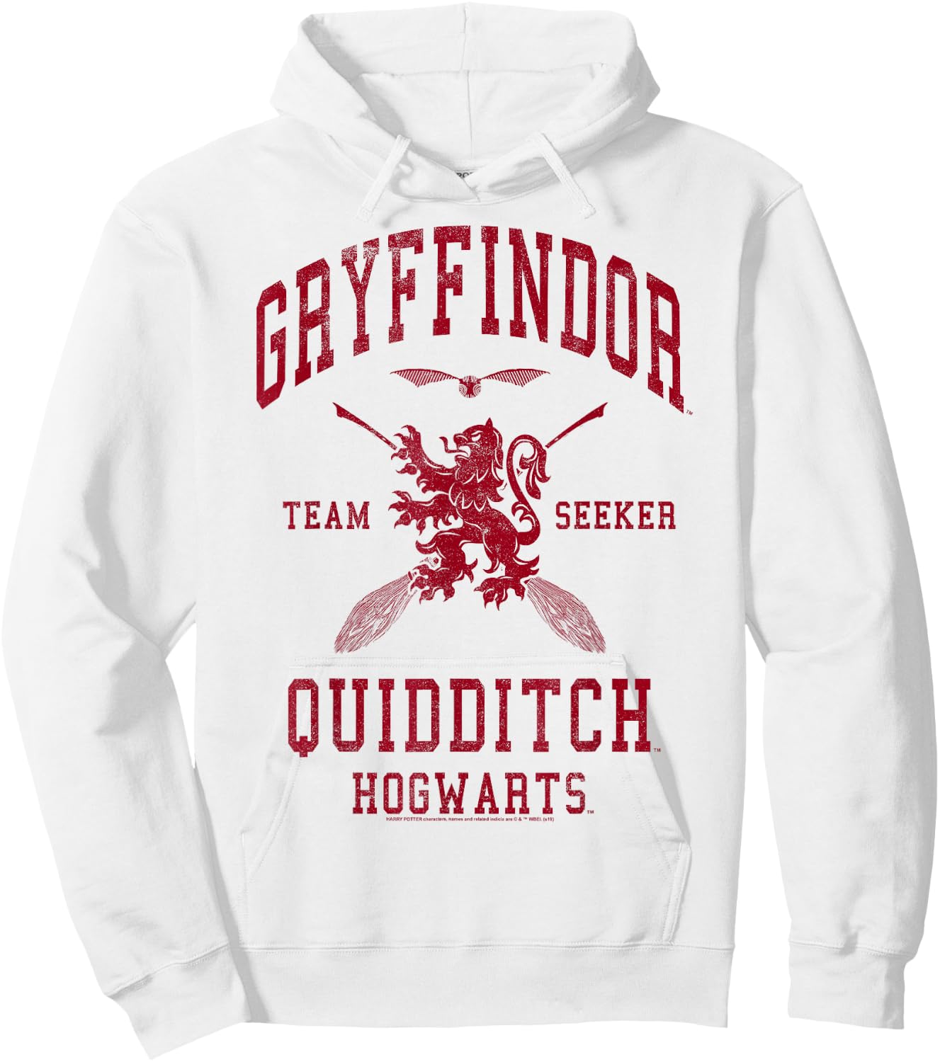 Harry Potter Gryffindor Quidditch Team Seeker Hoodie - Hoodie | White