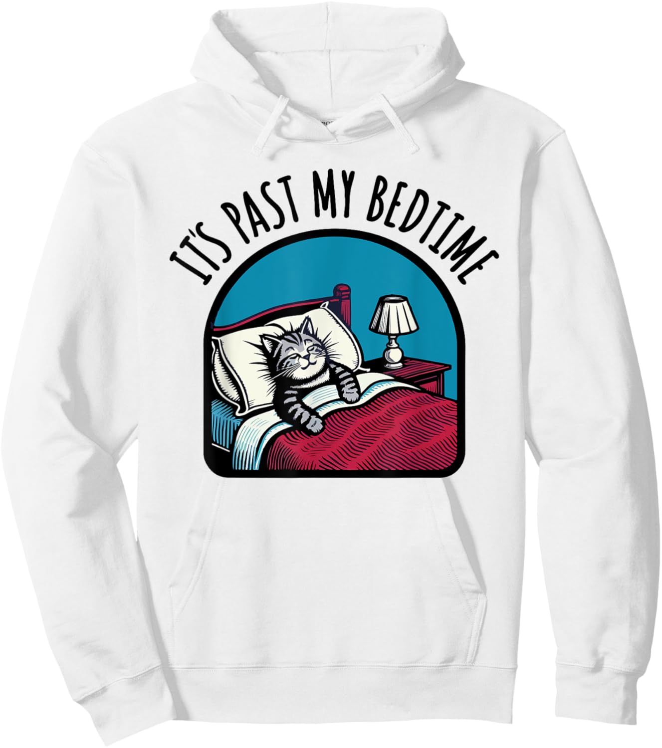 Its past my bedtime sleepy cat nap Hoodie - Hoodie | White
