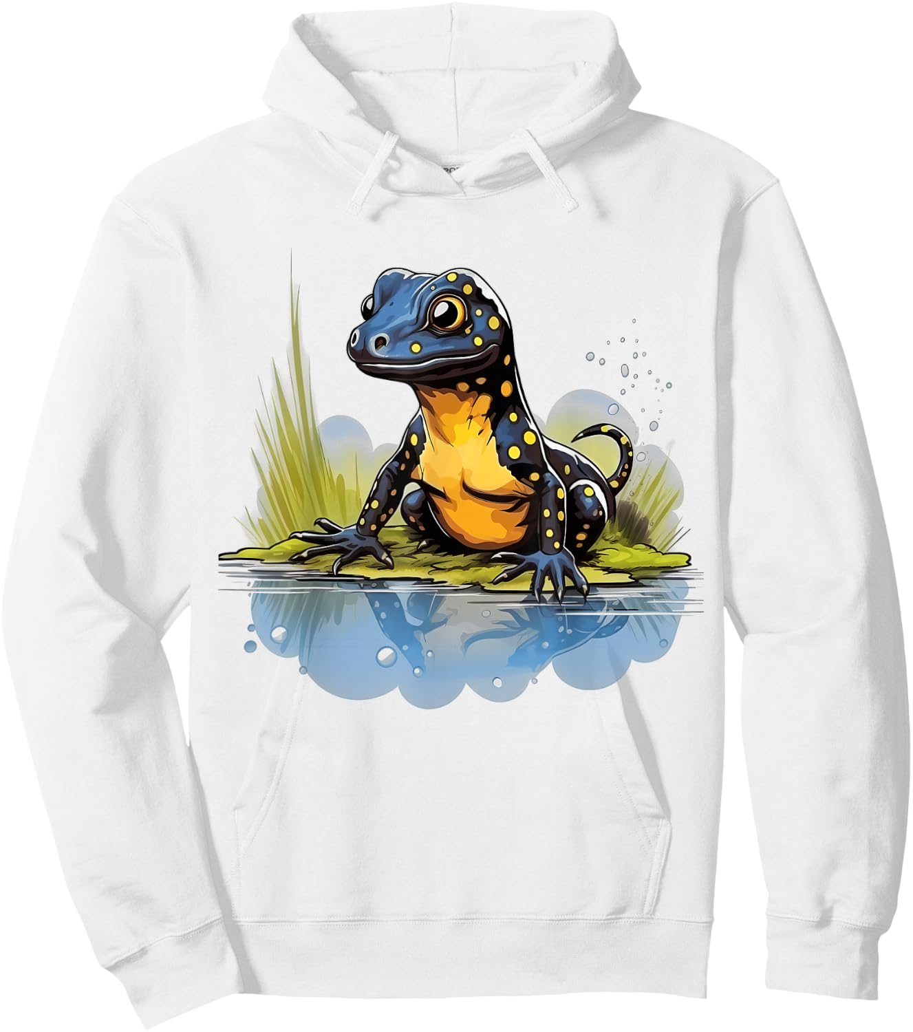 Retro Style Spotted Salamander Hoodie - Hoodie | White