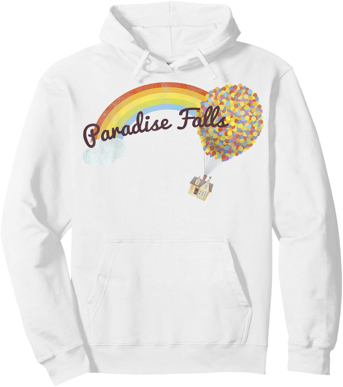Disney Pixar Up Paradise Falls Rainbow Small Hoodie - Hoodie | White
