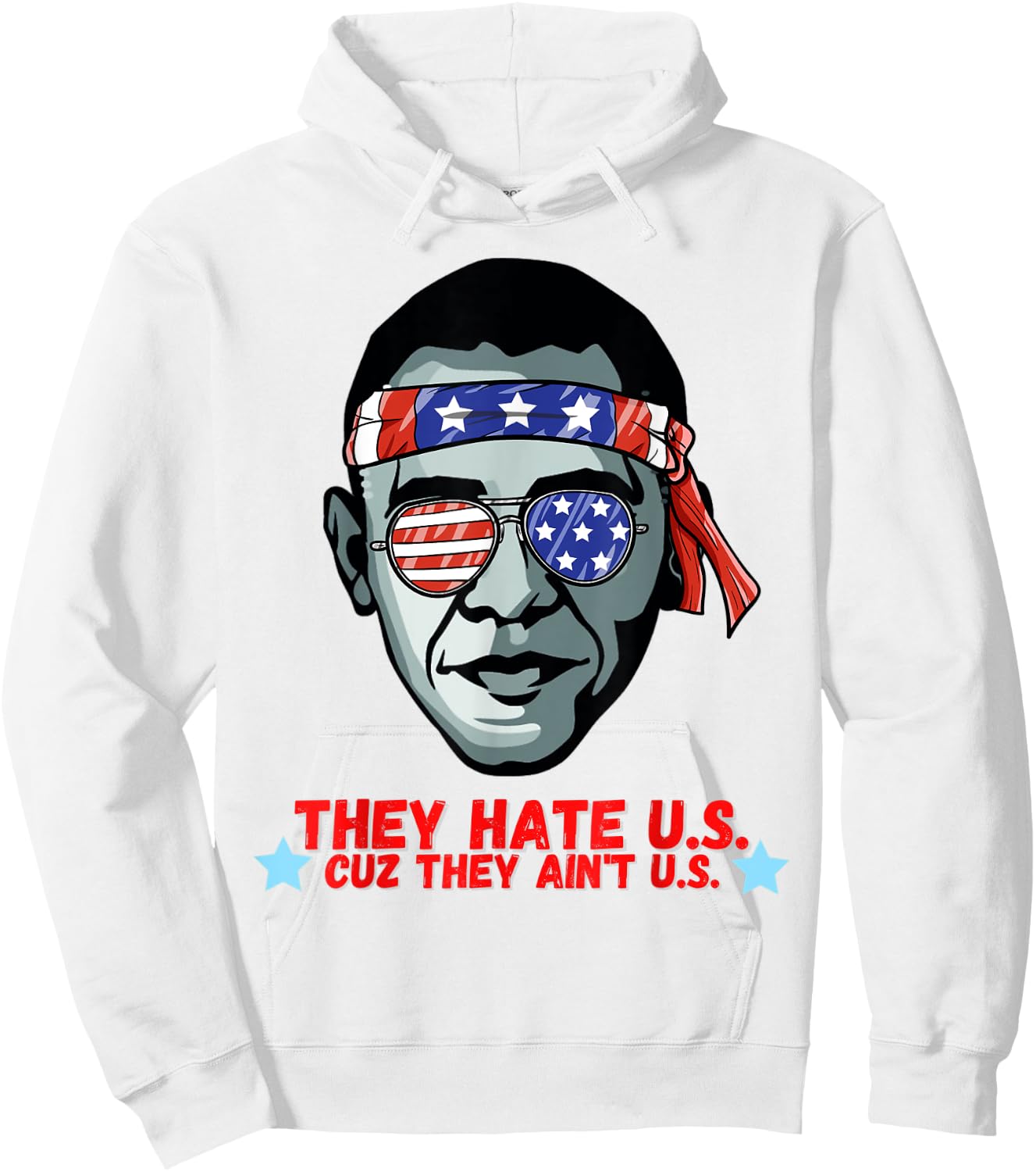 Funny Obama 4th of July Shirt For Adults Men Women Hoodie - Hoodie | White