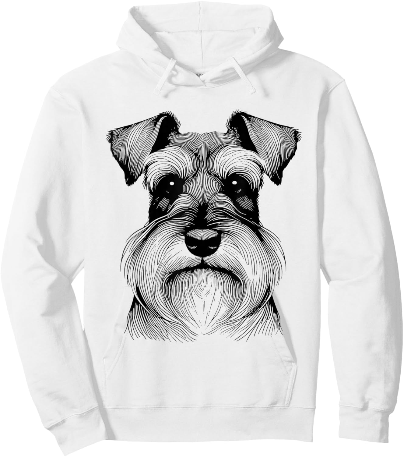 Dog Fingerprint - Miniature Schnauzer Dad Mom Hoodie - Hoodie | White
