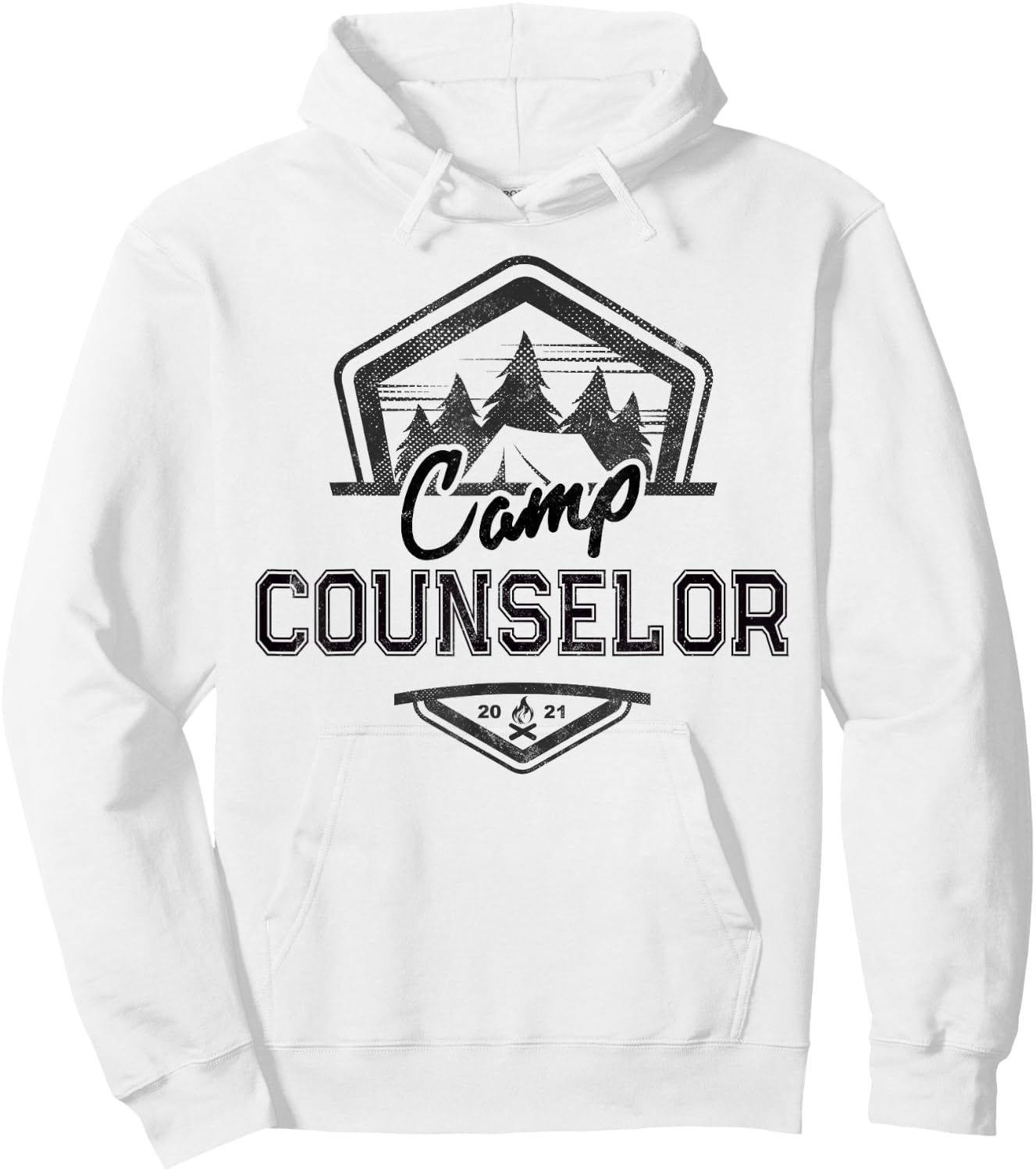 Vintage CAMP COUNSELOR Campground King Crew Teacher Squad Men Women Hoodie - Hoodie | White