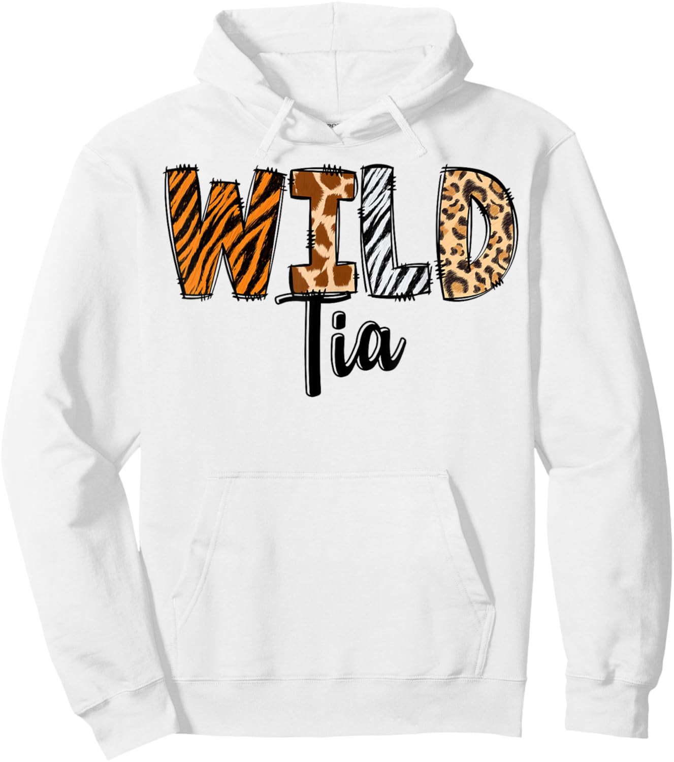 Wild Tia Zoo Born Two Be Wild B-day Safari Jungle Animal Hoodie - Hoodie | White