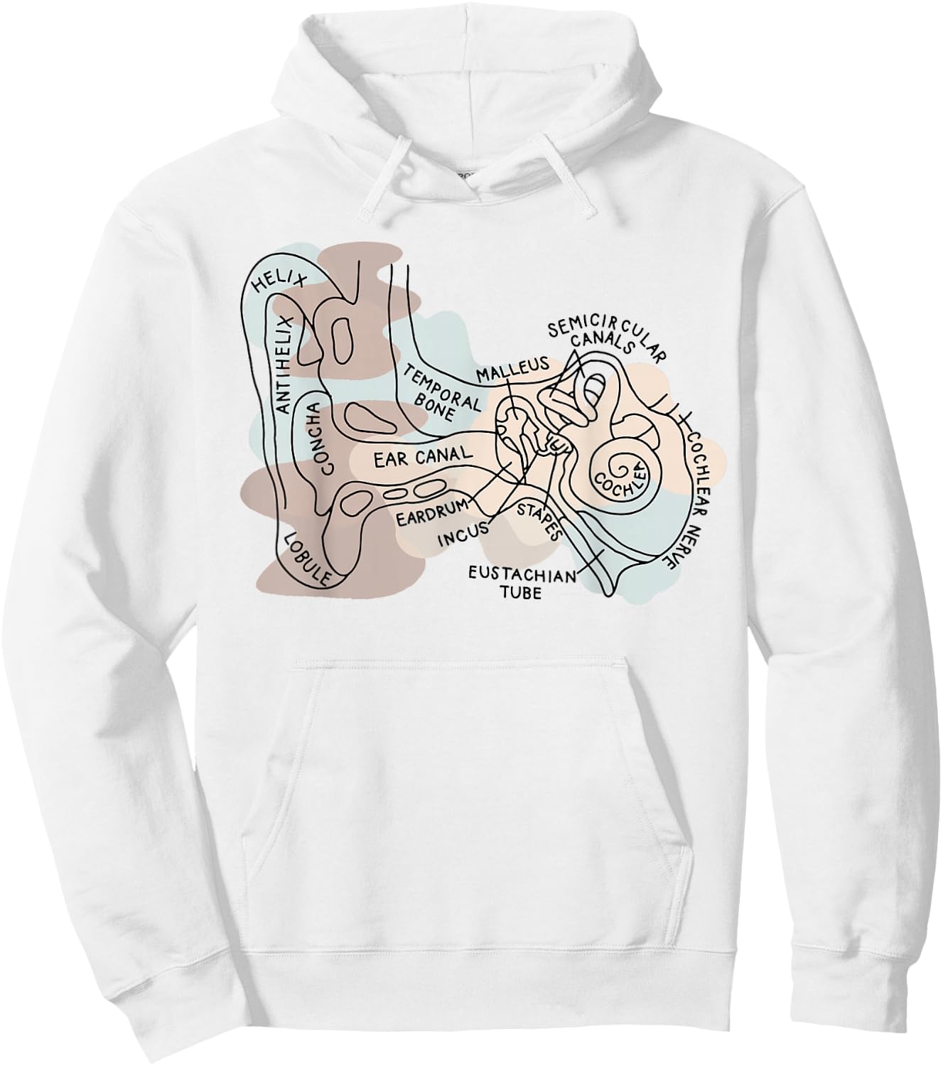 Audiology Audiologist Vestibular Therapist Inner Ear Anatomy Hoodie - Hoodie | White