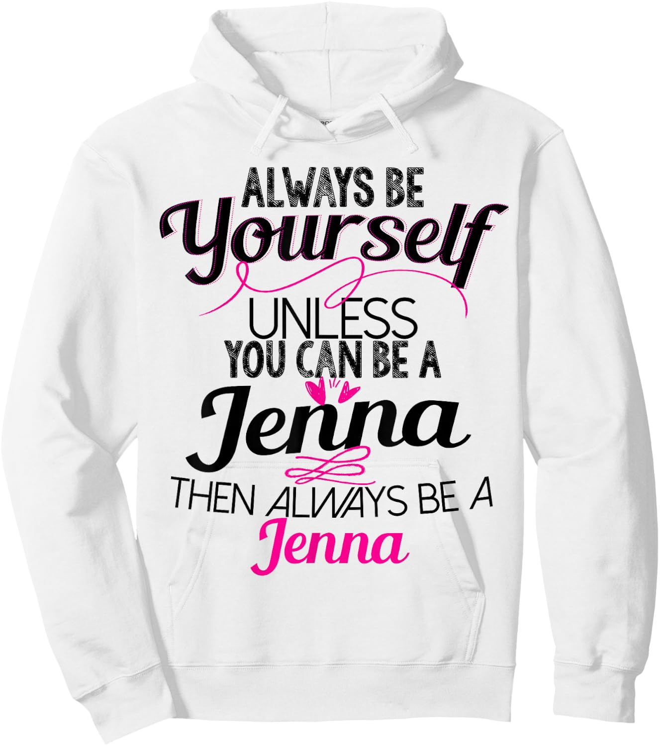 Jenna Name Hoodie - Hoodie | White