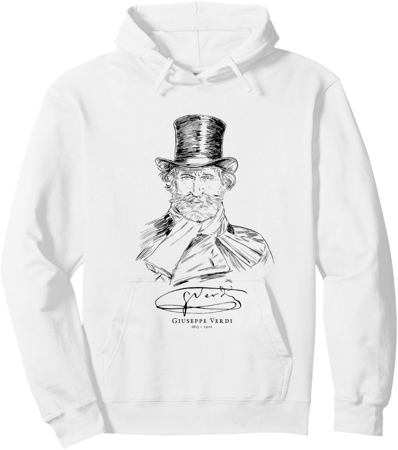 Giuseppe Verdi-Italian-Classical Music-Opera Hoodie - Hoodie | White