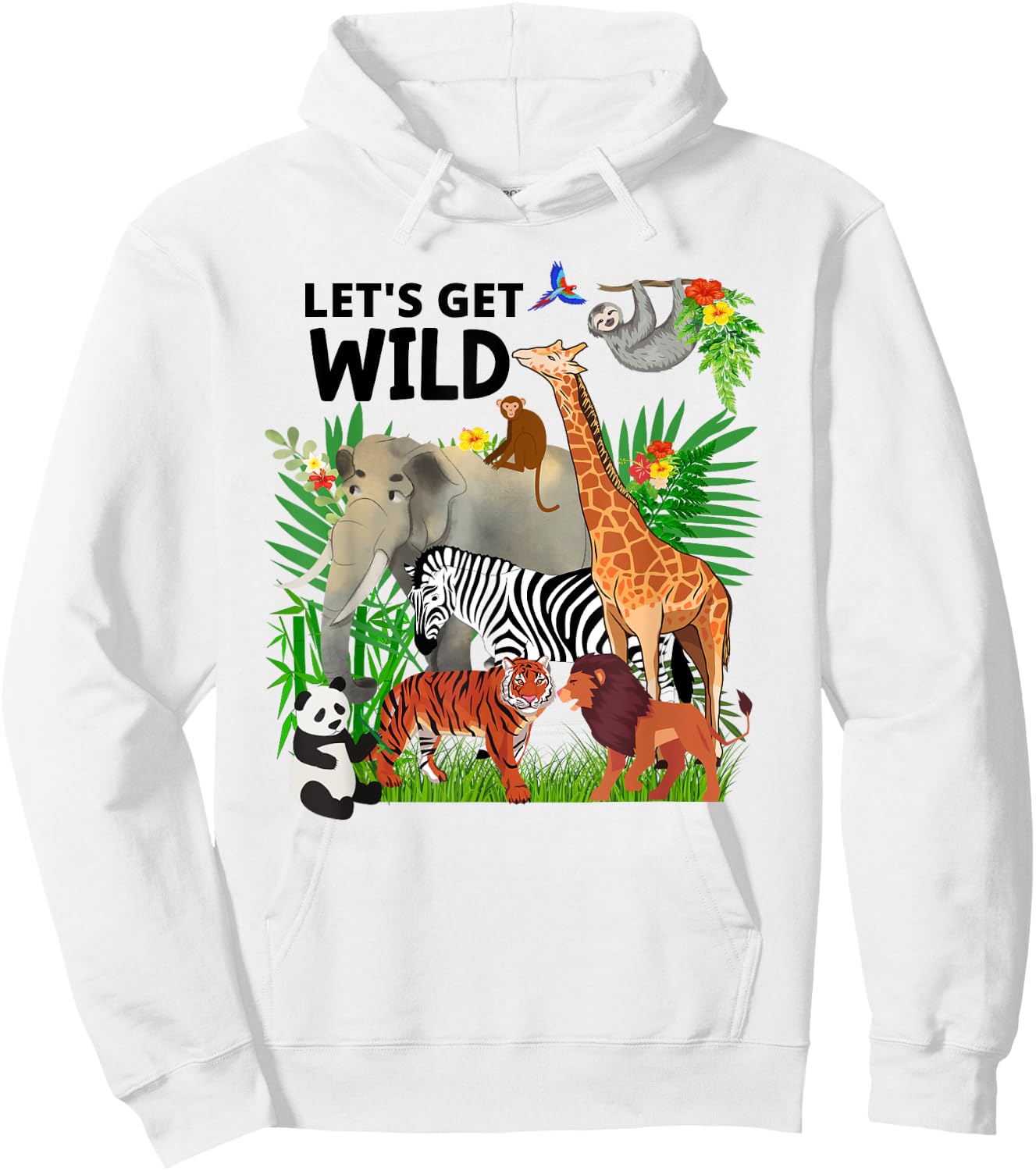 Zoo Animals Wildlife Birthday Party A Day At The Zoo Safari Hoodie - Hoodie | White