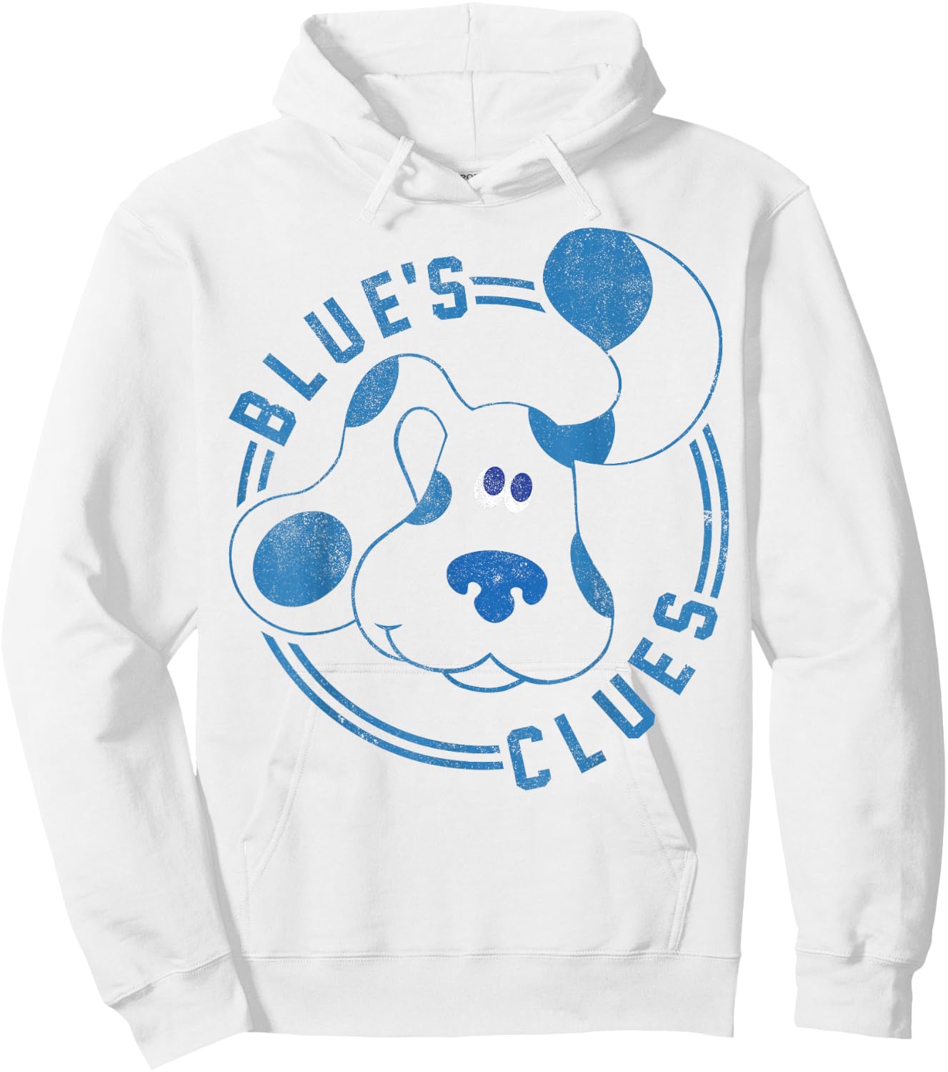Blue's Clues Blue Big Face Portrait Hoodie - Hoodie | White