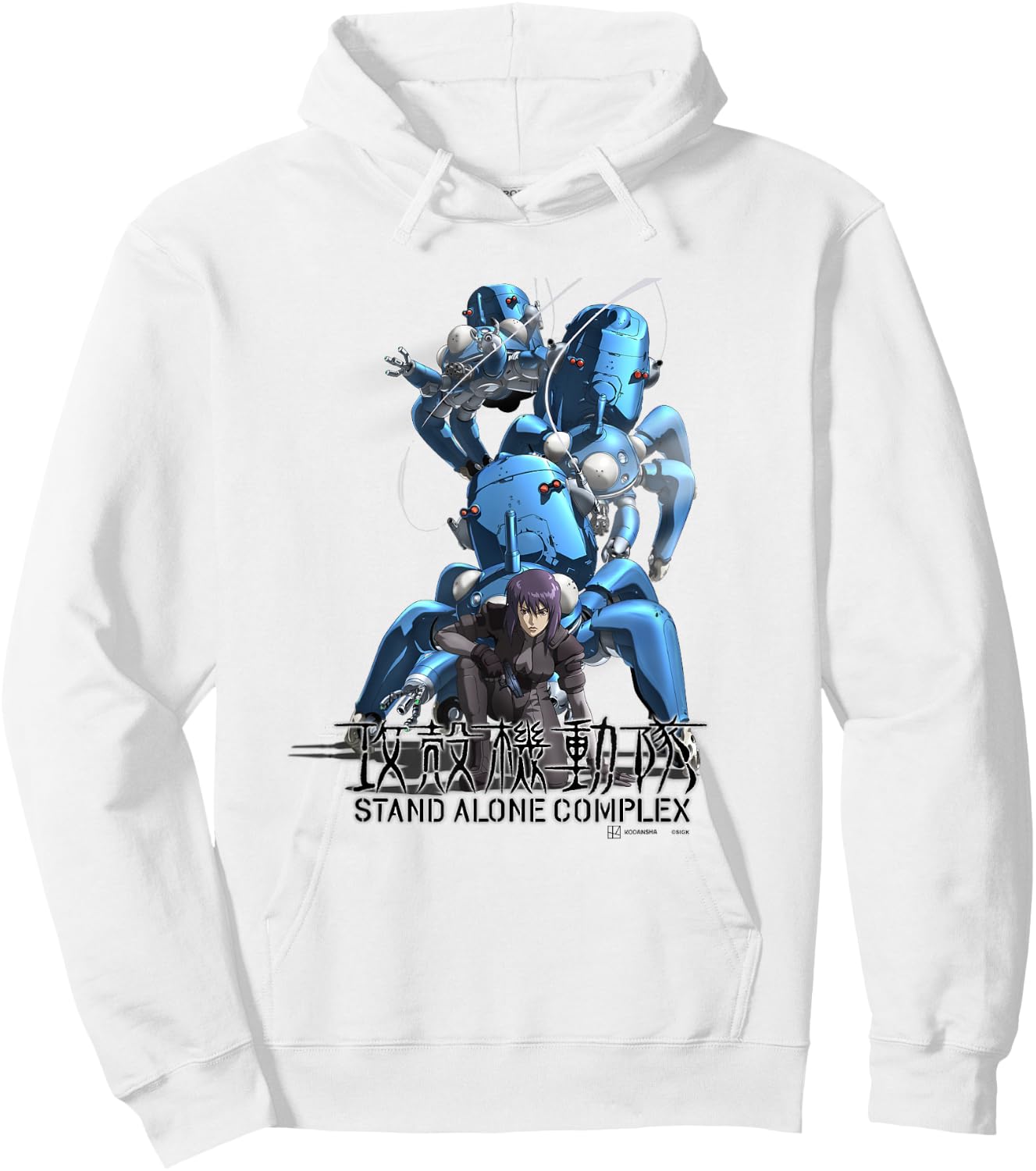 Ghost in the Shell: Stand Alone Complex Motoko & Tachikomas Hoodie - Hoodie | White