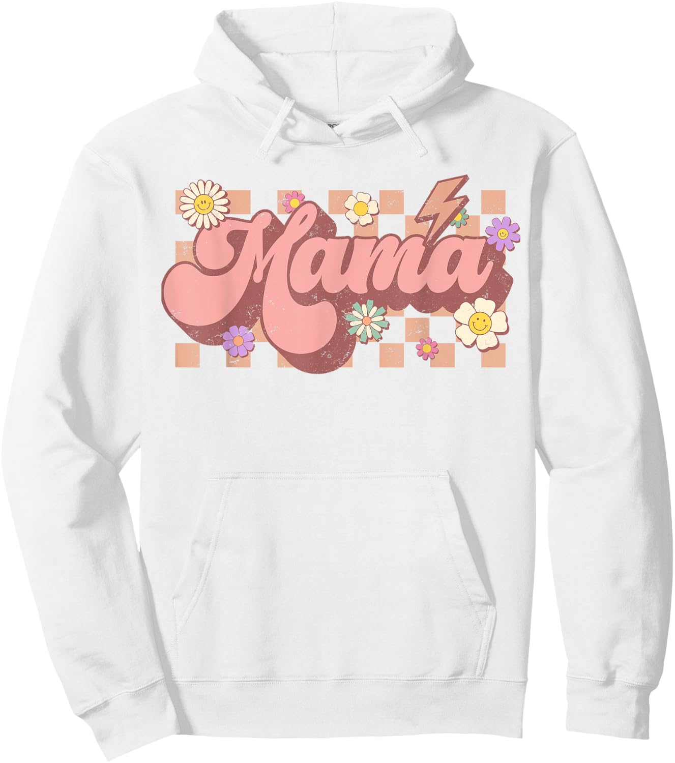 Mama And Mini , Matching Groovy Mommy and Me, Retro Mama Hoodie - Hoodie | White
