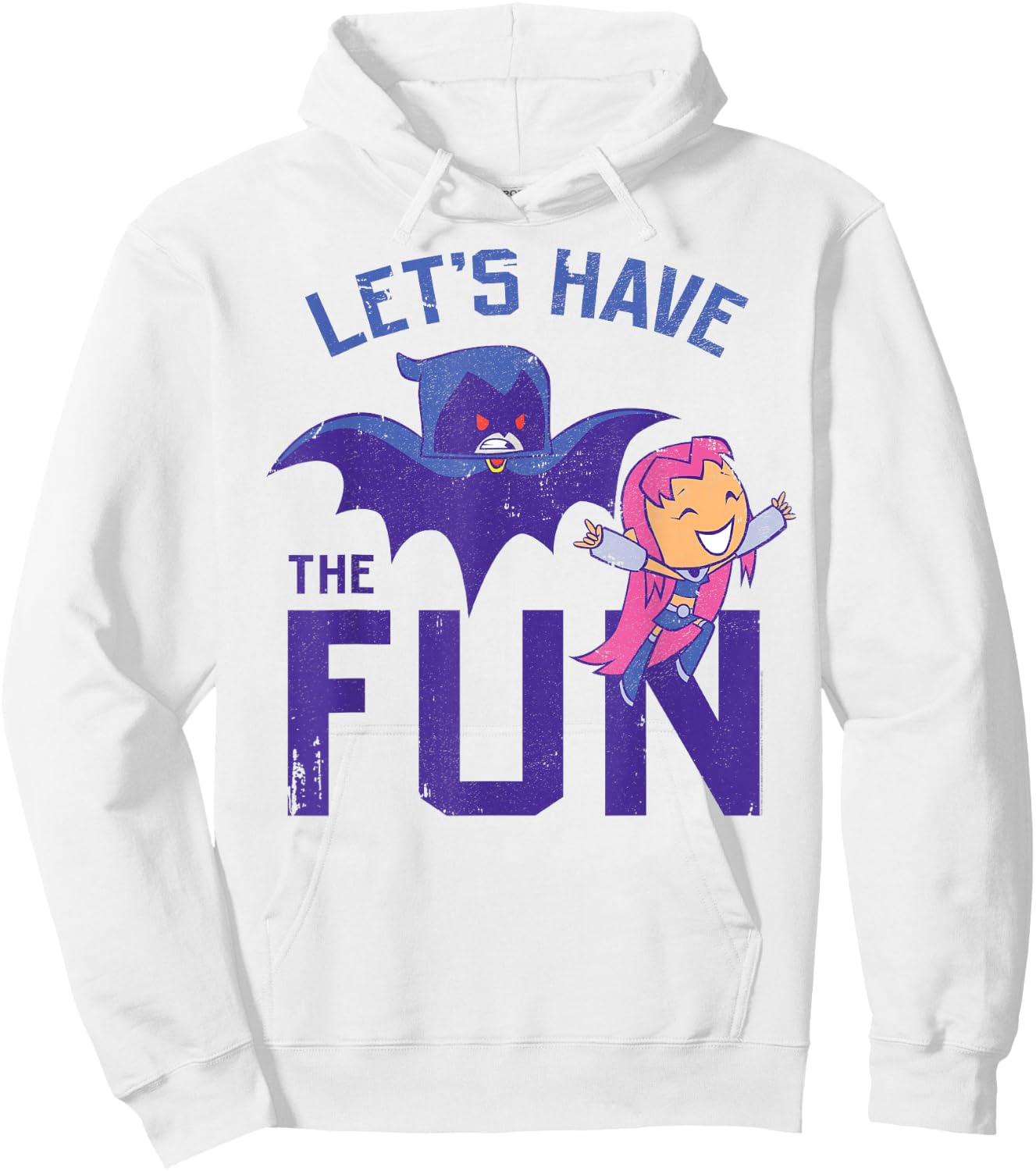 DC Comics Teen Titans Go! Starfire Raven Let's Have The Fun Hoodie - Hoodie | White