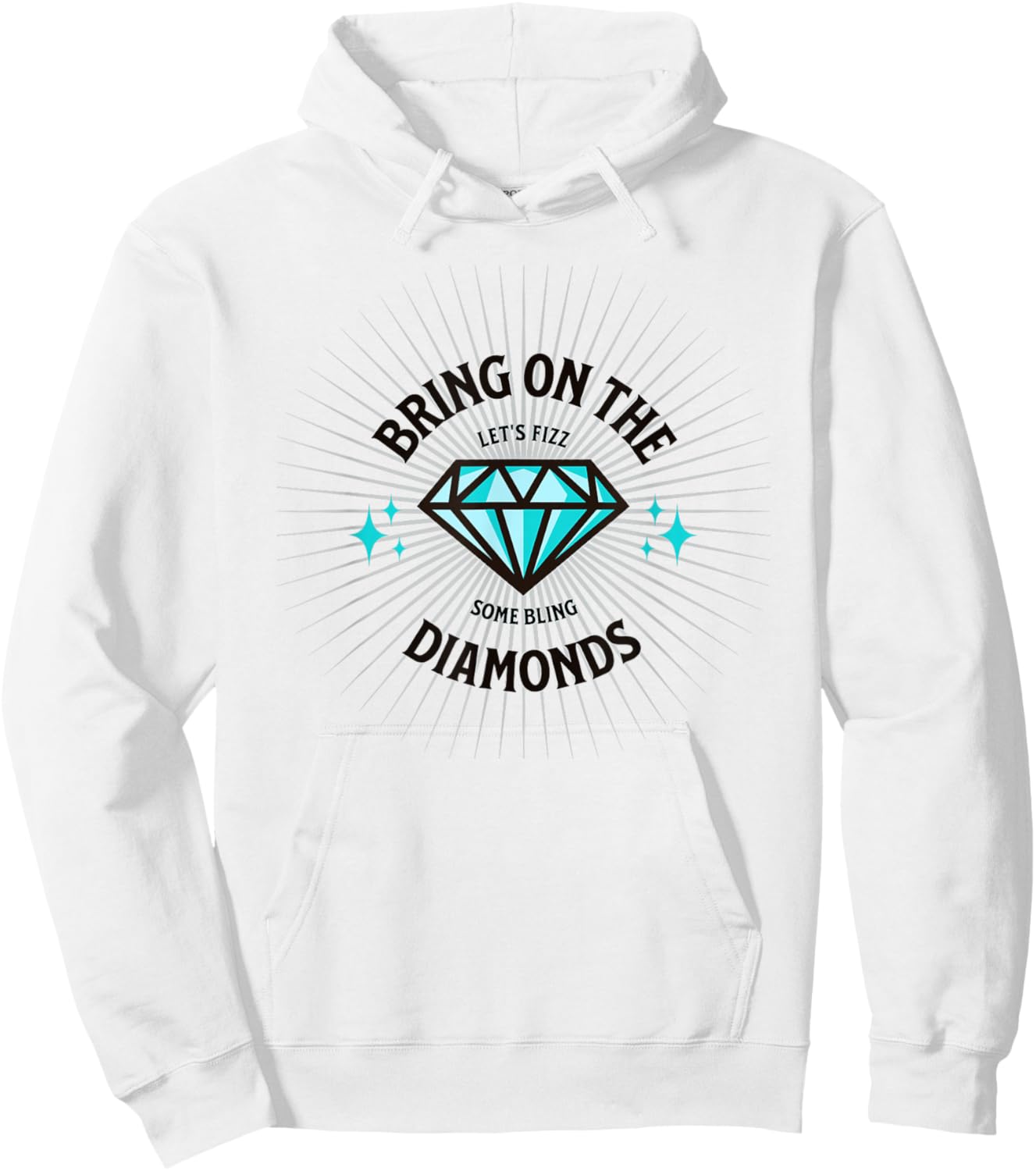 Bring On The Diamonds Let's Fizz Hoodie - Hoodie | White