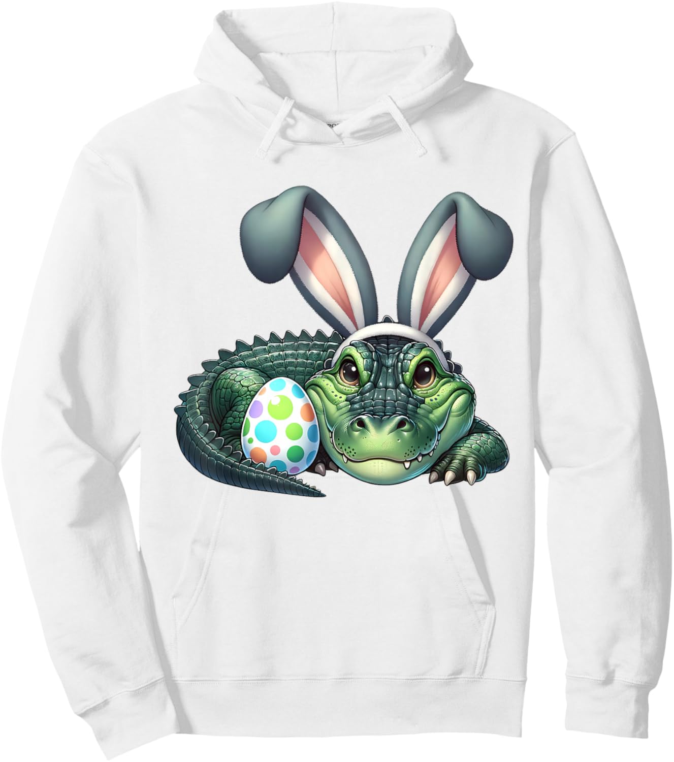 Funny Easter Alligators Lovers Egg Eggs Bunny Rabbit Outfit Hoodie - Hoodie | White