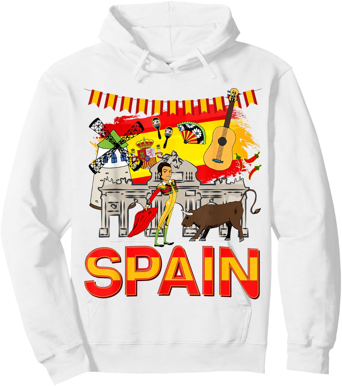 Spanish Flag Idea for Kids & Spanish Memorabilia Spain Hoodie - Hoodie | White