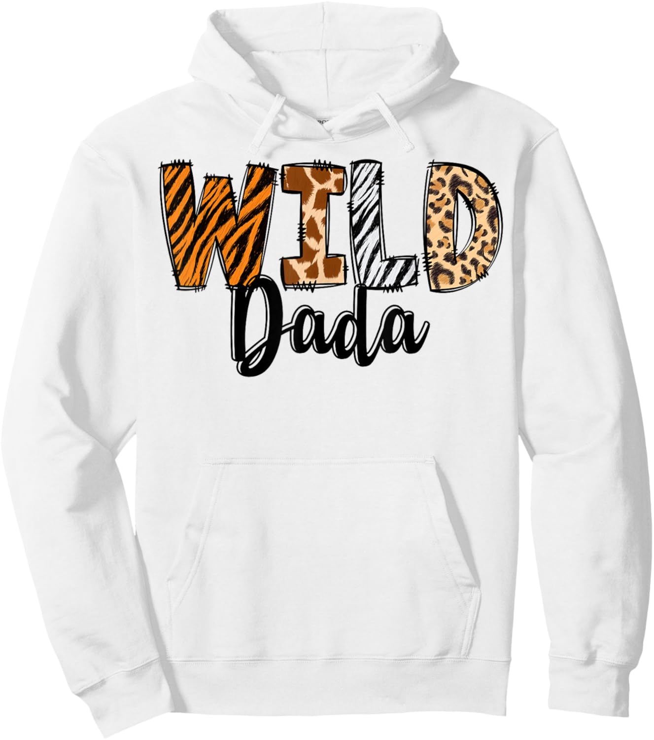 Wild Dada Zoo Born Two Be Wild B-day Safari Jungle Animal Hoodie - Hoodie | White
