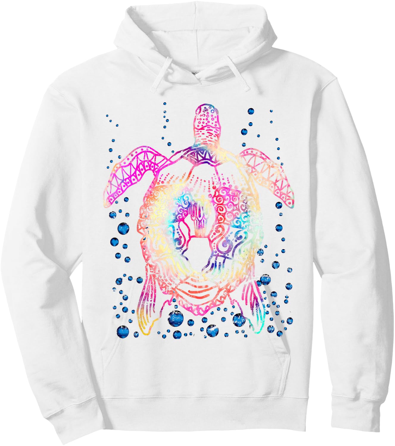 Ocean Animal Tie Dye Tribal Sea Animal Maori Turtle Hoodie - Hoodie | White