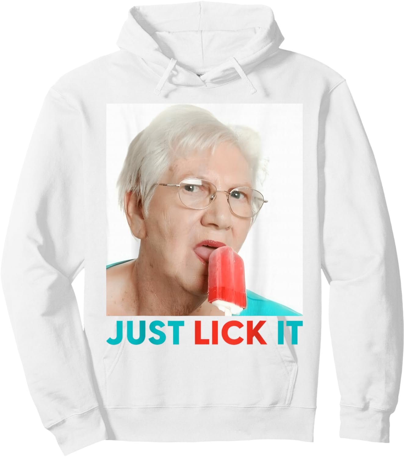 Grandma Just Lick It. Grandma Licks Ice Cream Meme Ice Lovers Summer Hoodie - Hoodie | White