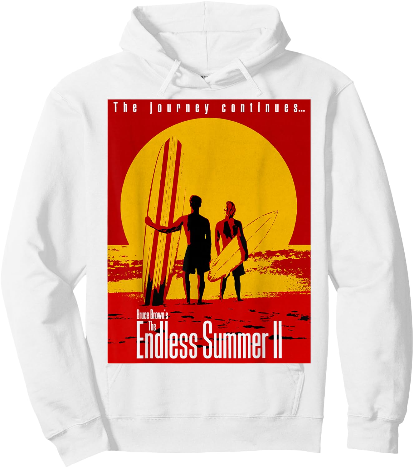The Endless Summer II 1994 Vintage Surf Movie Poster Hoodie - Hoodie | White