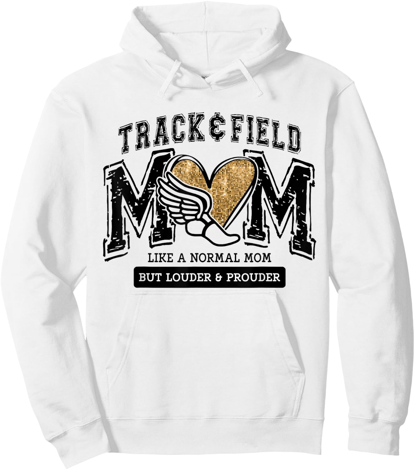 Loud Proud Track Mom Runner Track And Field Mama Hoodie - Hoodie | White