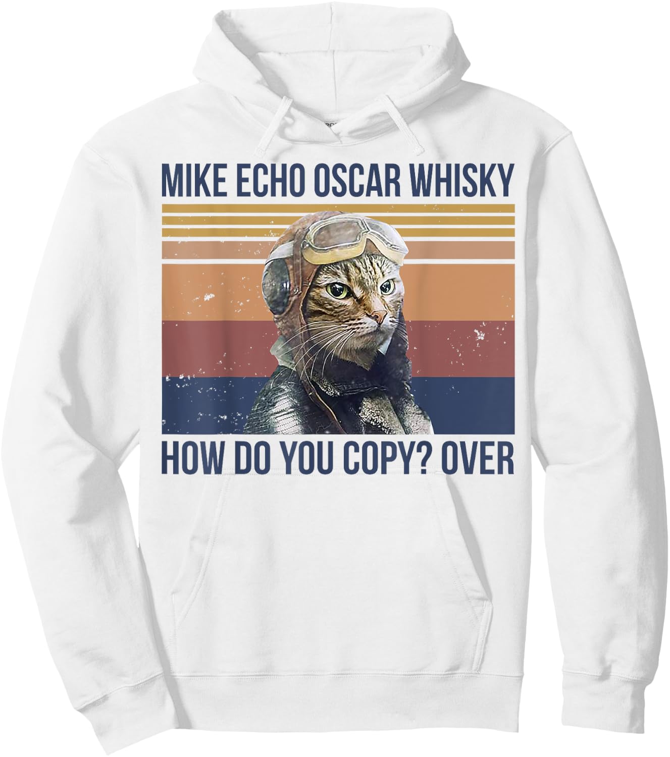 Mike Echo Oscar Whisky How Do You Copy Over Hoodie - Hoodie | White