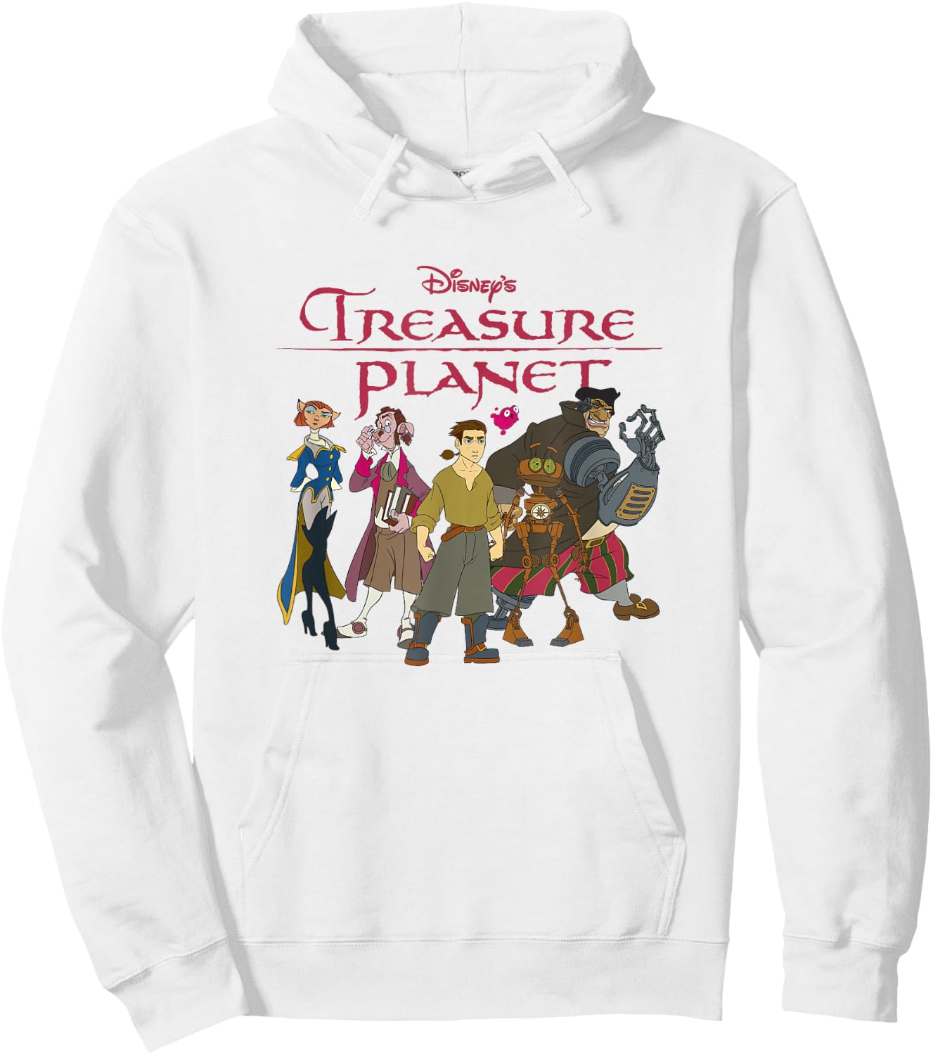 Disney Treasure Planet Vintage Movie Poster Group Shot Hoodie - Hoodie | White