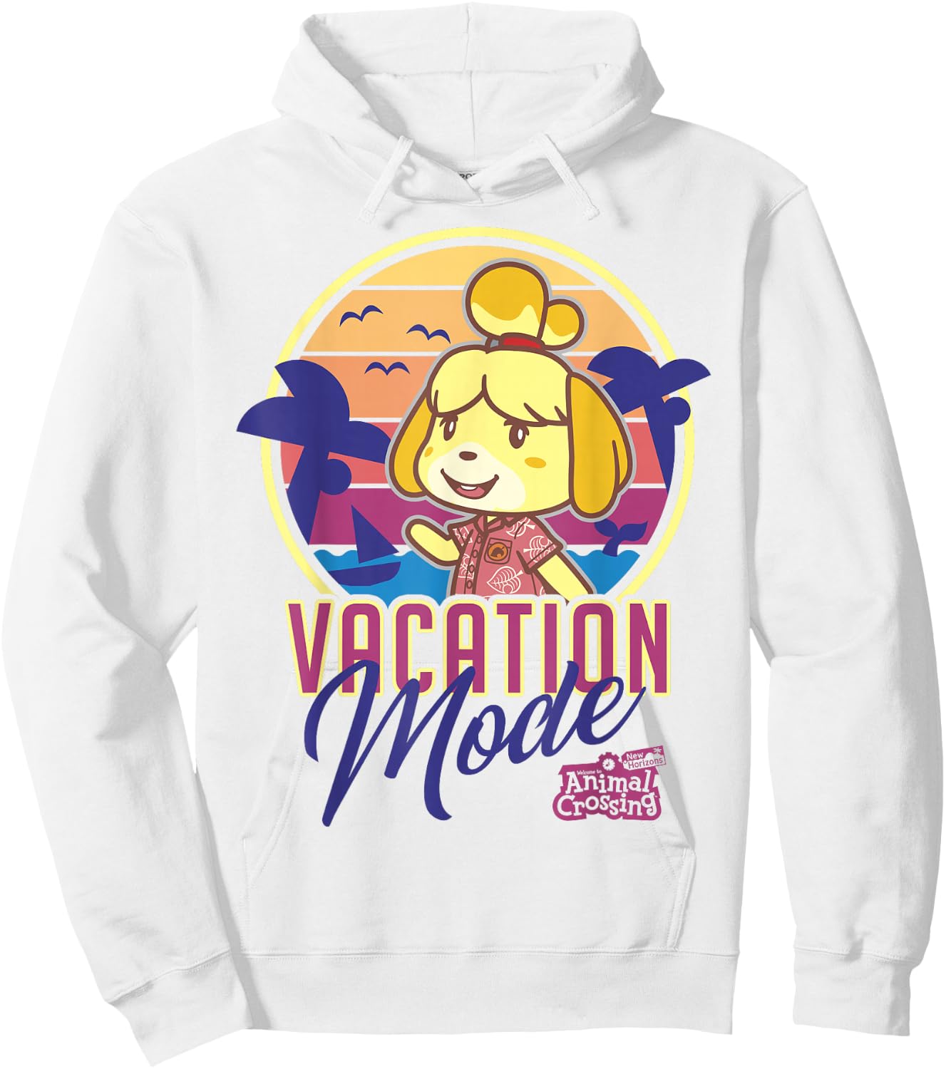 Animal Crossing: New Horizons Isabelle Vacation Mode Vintage Hoodie - Hoodie | White