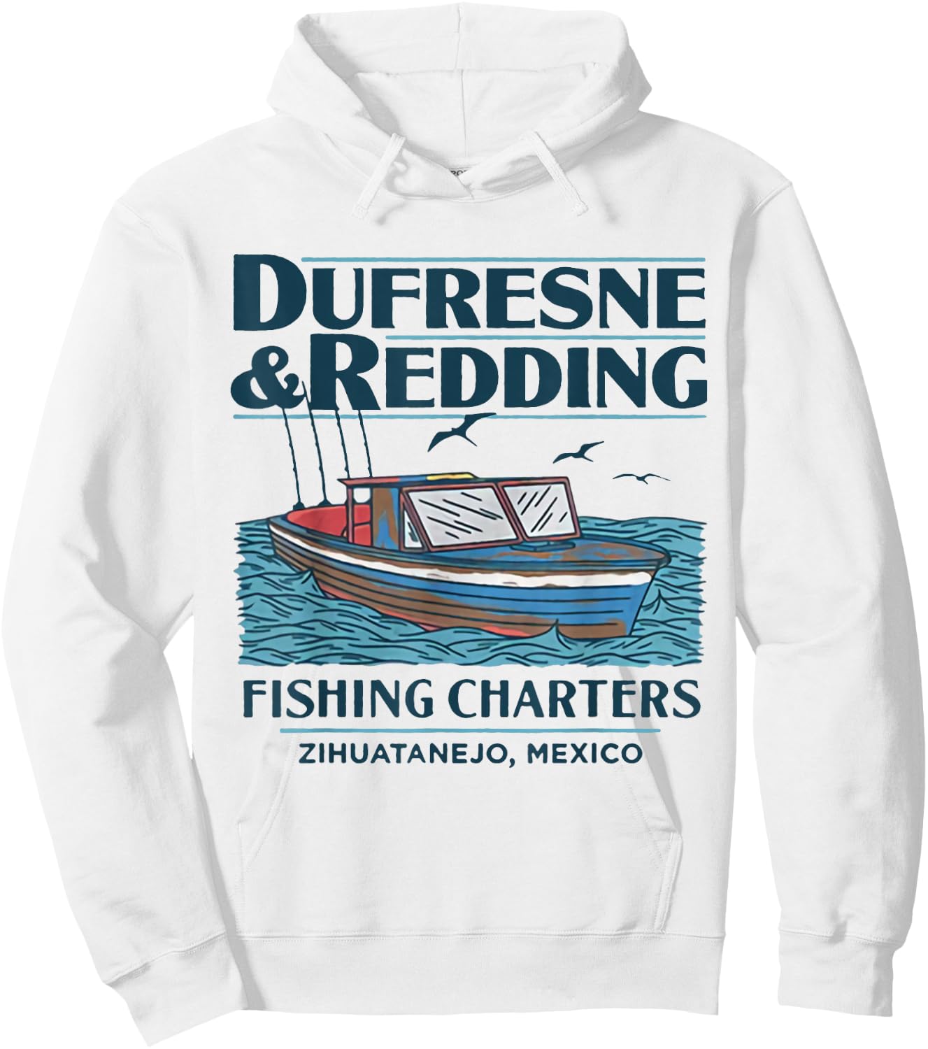 DUFRESNE and Redding Fishing Charters Hoodie - Hoodie | White