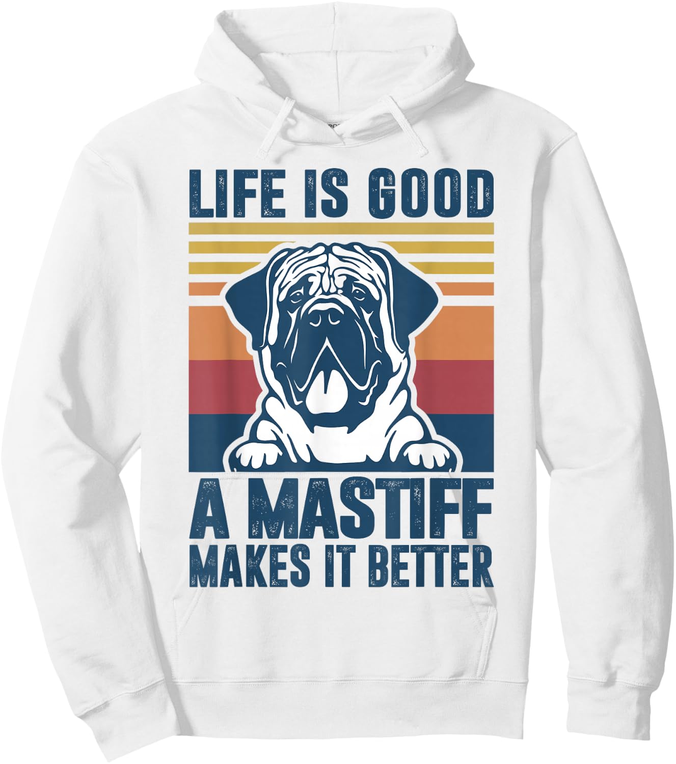 English Mastiff Gifts Men Mastiff Dog Dad Dog Mom Hoodie - Hoodie | White