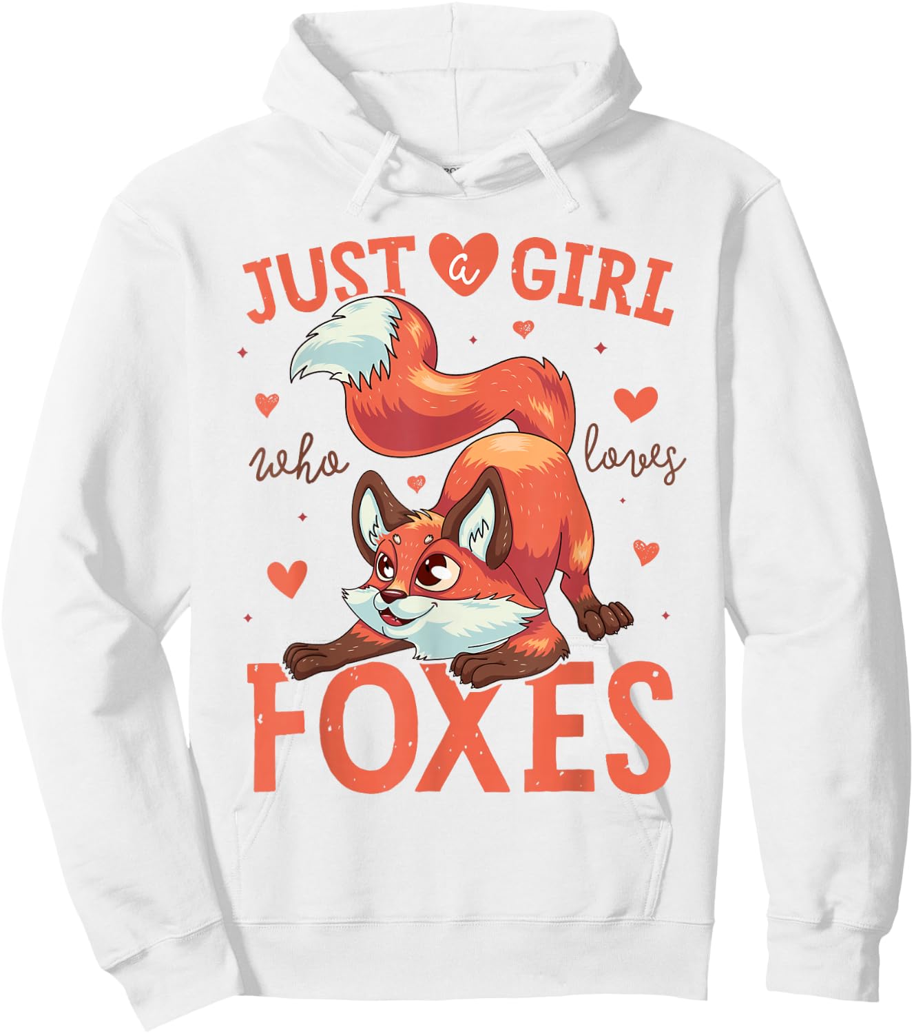 Just a Girl Who Loves Foxes Art Cute Fox Women Hoodie - Hoodie | White