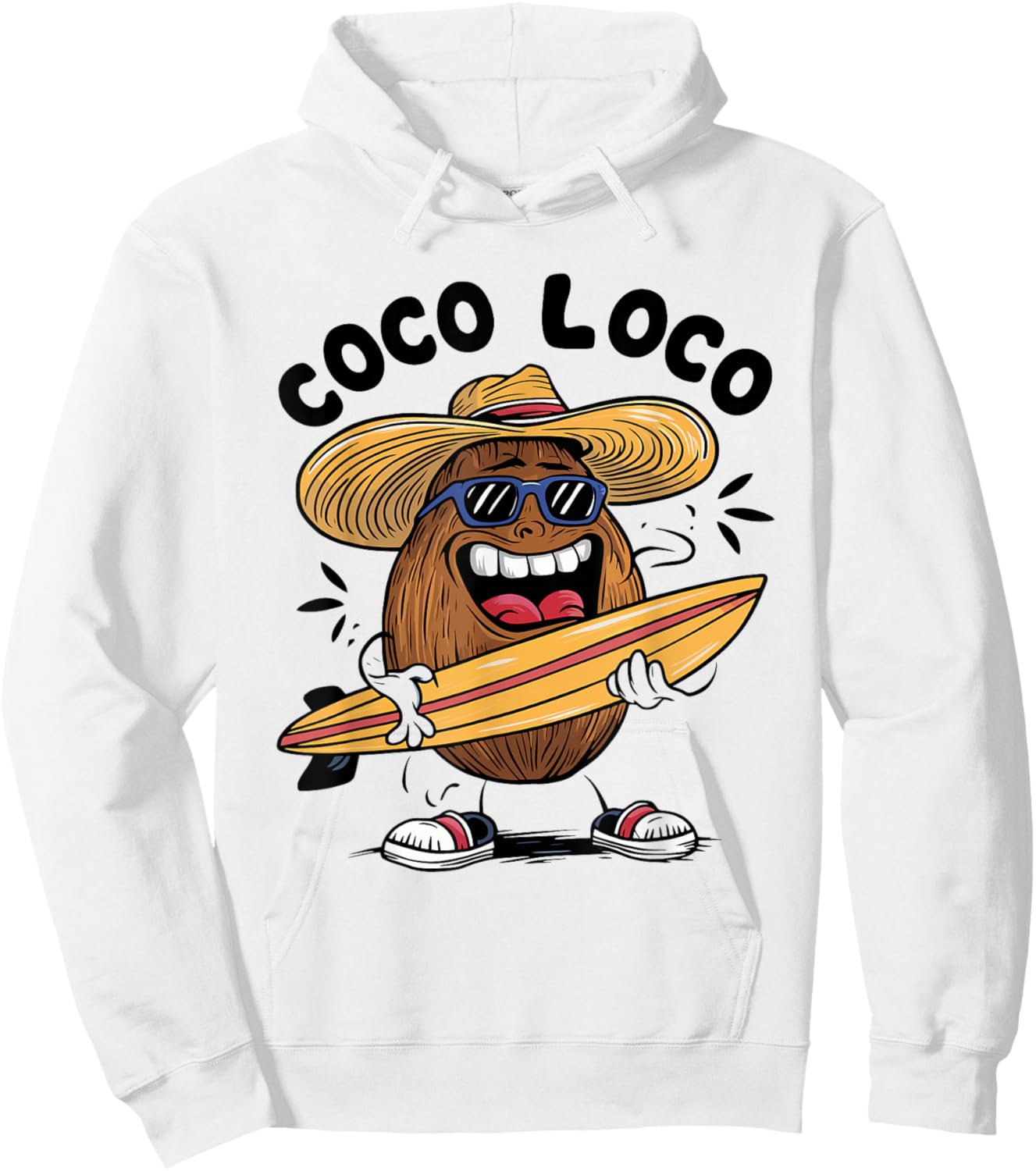 Funny Coconut Coco Loco Hoodie - Hoodie | White