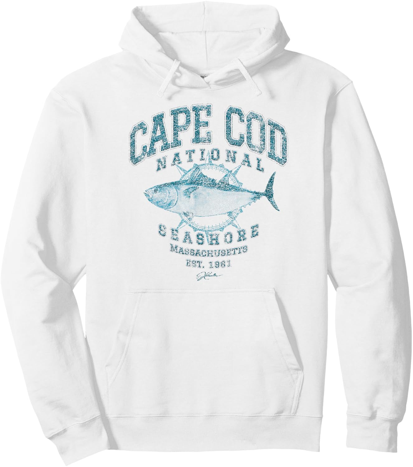JCombs: Cape Cod National Seashore, MA, Bluefin Tuna Hoodie - Hoodie | White