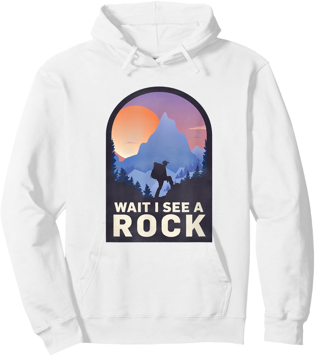 Wait I See A Rock - Geology Geologist Hoodie - Hoodie | White