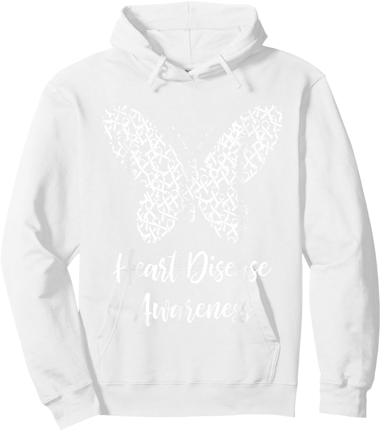 Heart Disease Awareness Butterfly Gift February Wear Red Hoodie - Hoodie | White