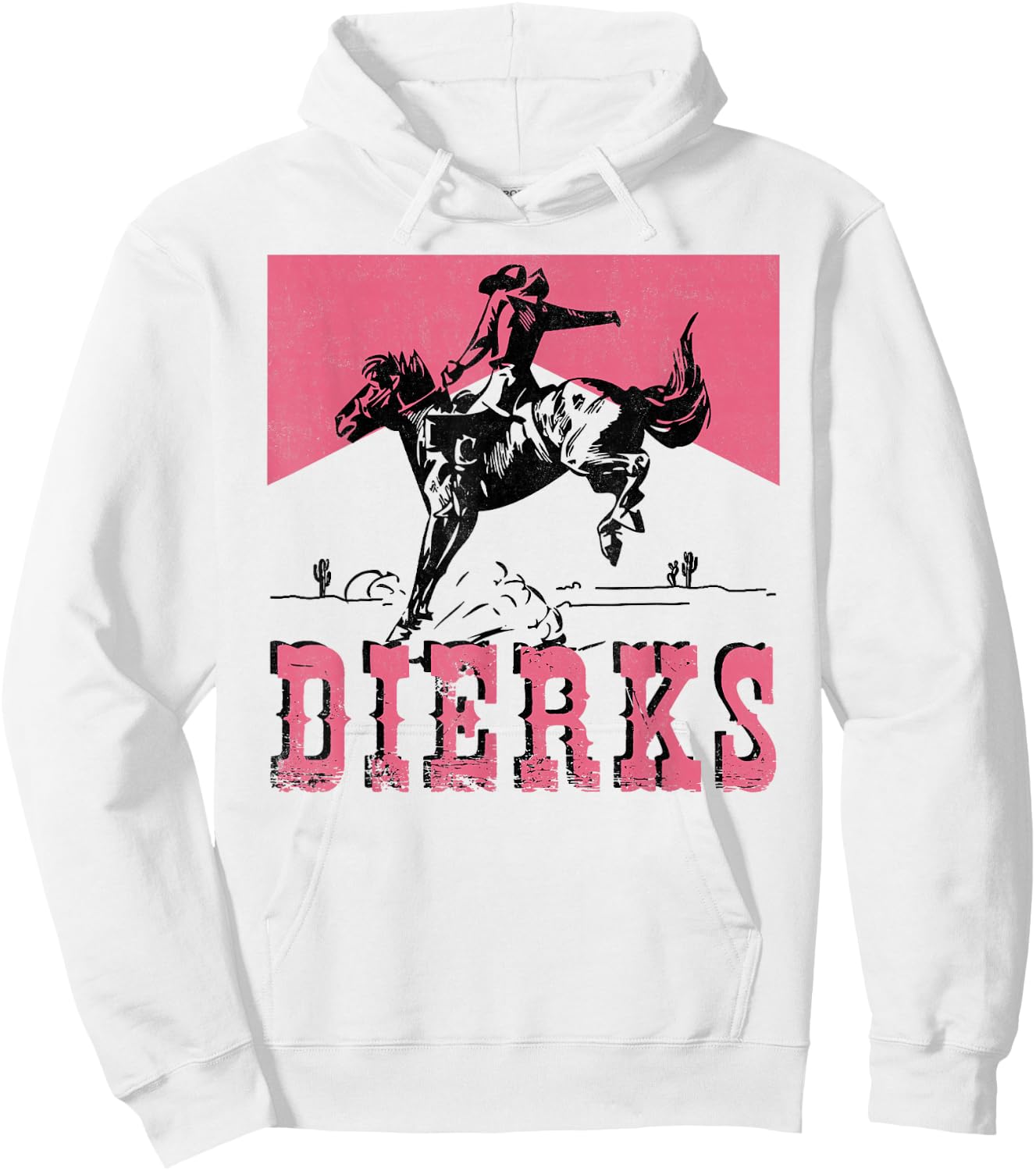 Dierks Cowboy Wild West Personalized, Dierks Birthday Idea Hoodie - Hoodie | White