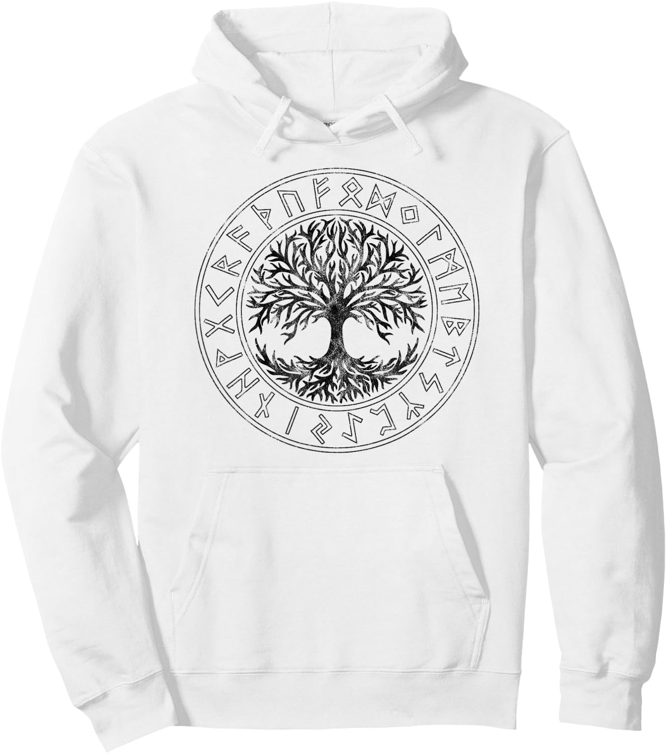 Tree of Life, Rune Circle, Celtic Tree of Life, Viking Hoodie - Hoodie | White