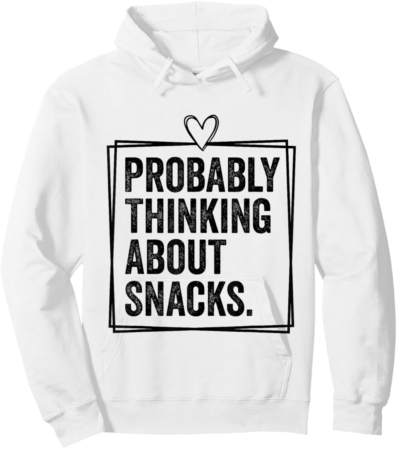 Probably Thinking About Snacks Funny Snacks Lovers Kids Hoodie - Hoodie | White