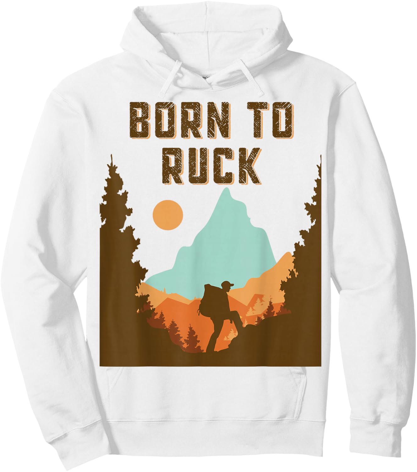 Rucking, Tactical Fitness, Born To Ruck, Rucking Hoodie - Hoodie | White