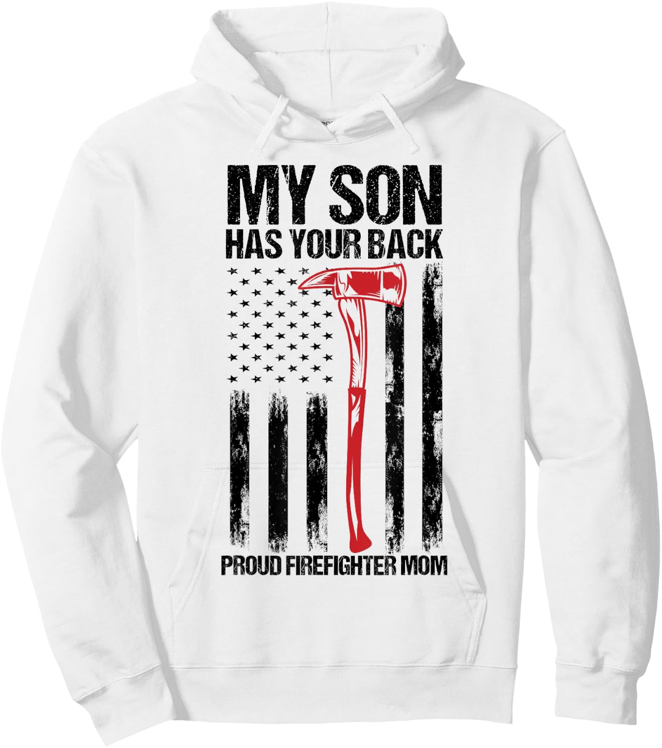 Firefighter Mom Gift Fire Department Hoodie - Hoodie | White