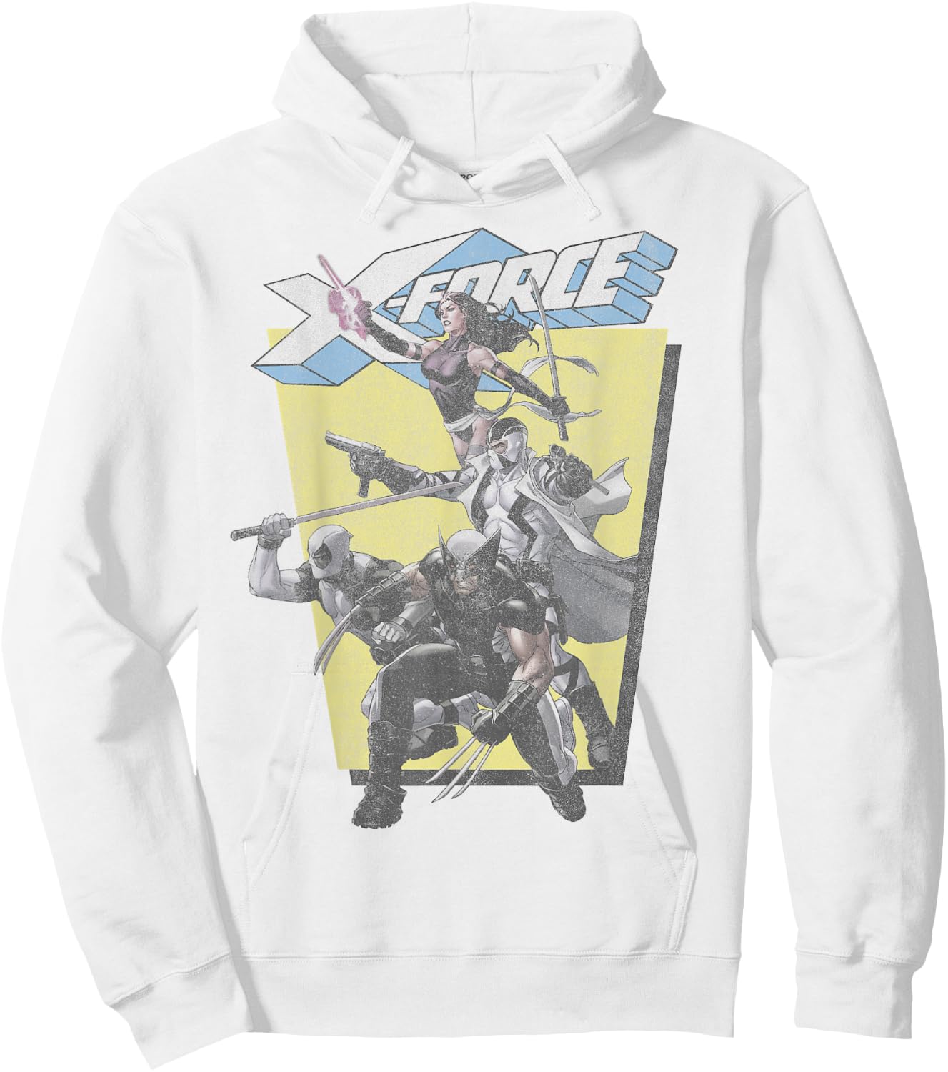 Marvel Deadpool X-Force Group Shot Action Pose Hoodie - Hoodie | White