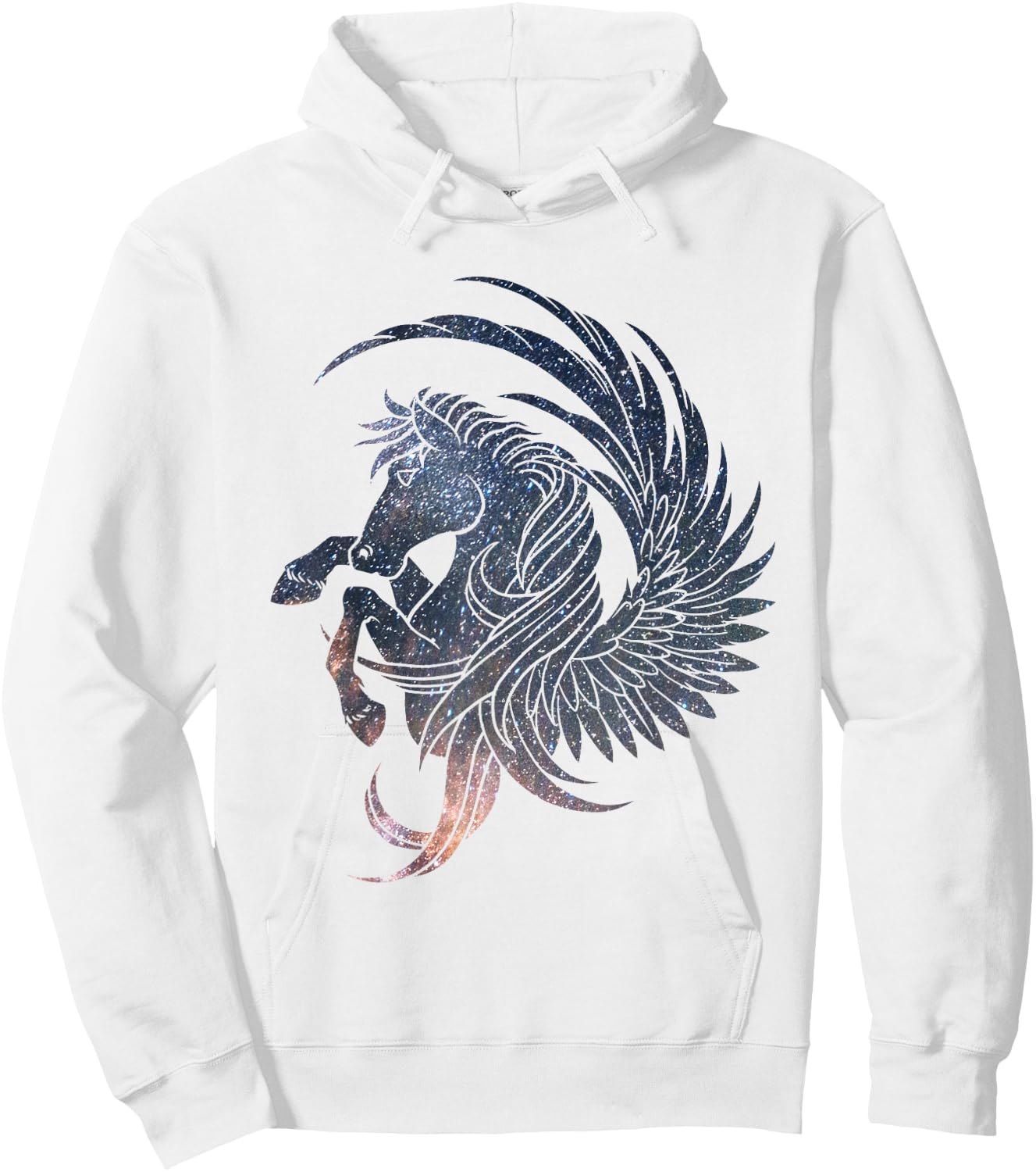Mystical Pegasus starry sky Hoodie - Hoodie | White