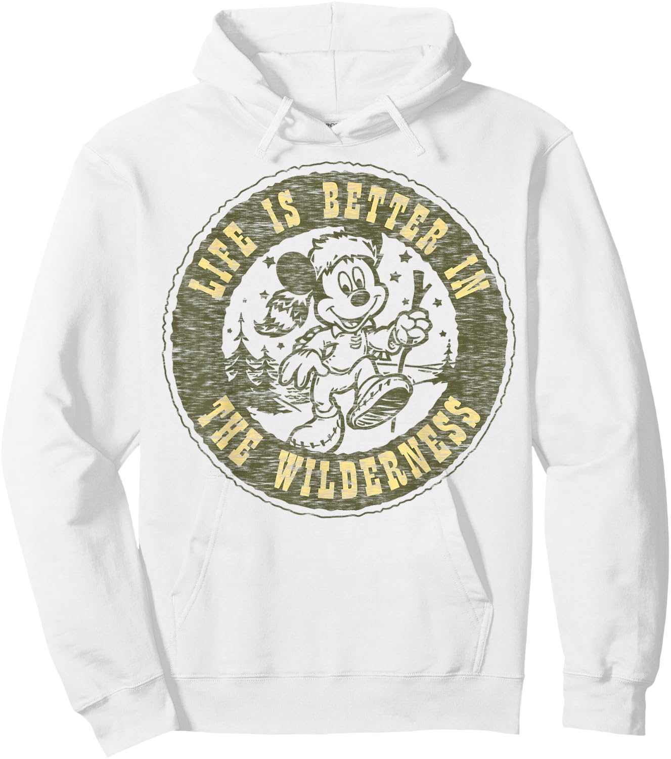 Disney Mickey and Friends Life is Better in The Wilderness Small Hoodie - Hoodie | White