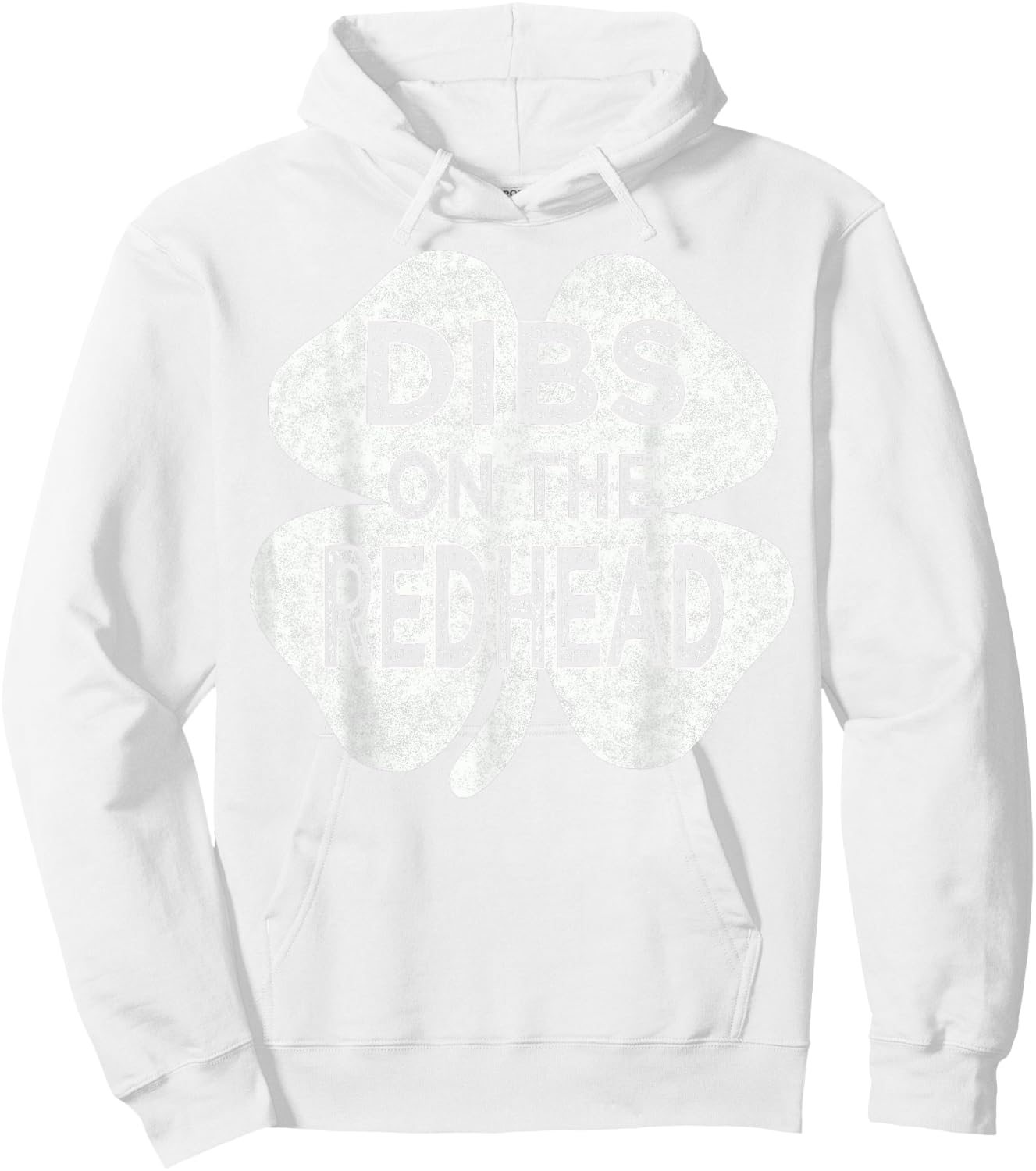 Dibs On The Redhead St Patrick's Day Shamrock Drinking Top Hoodie - Hoodie | White