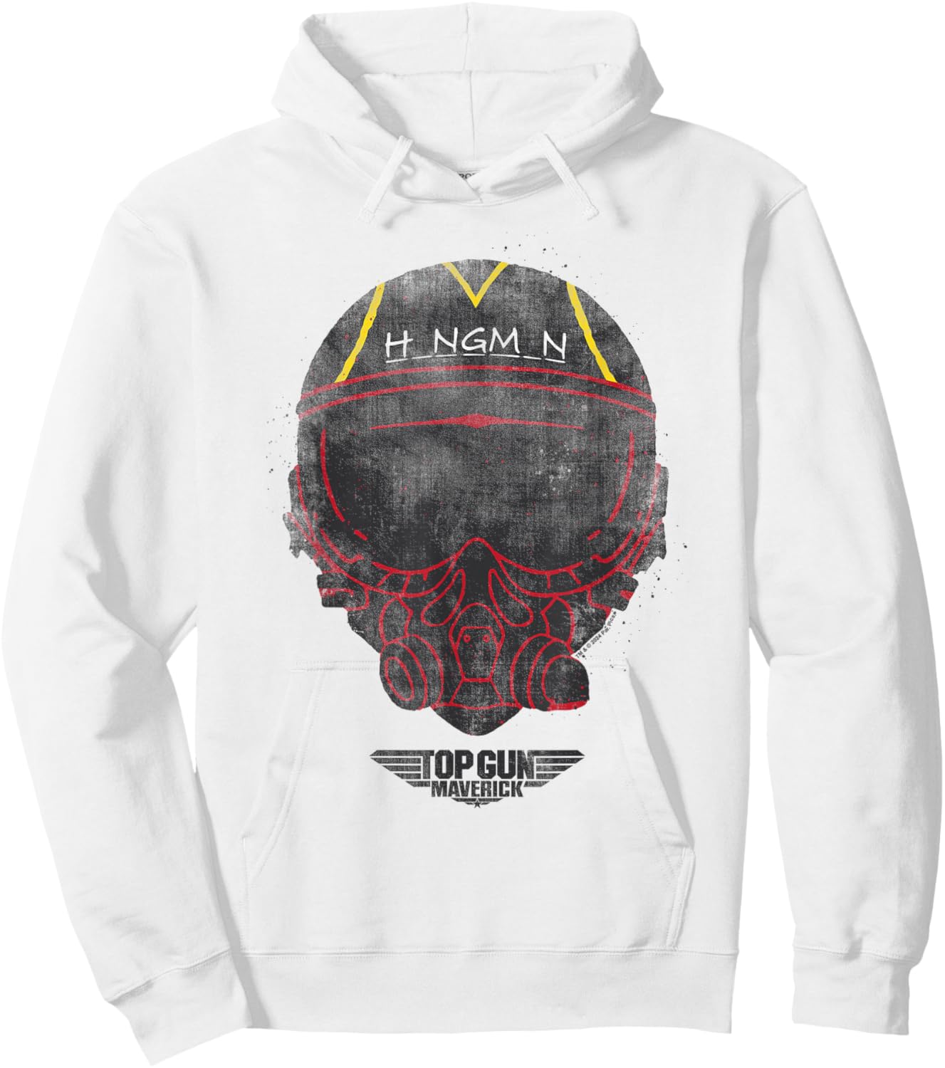 Top Gun Hangman Helmet , Small, Grey Hoodie - Hoodie | White